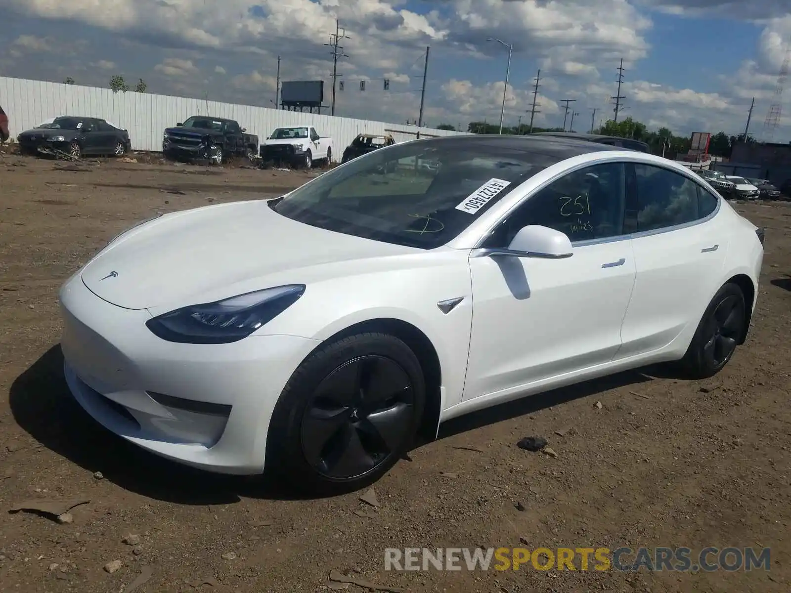 2 Photograph of a damaged car 5YJ3E1EB9LF665094 TESLA MODEL 3 2020