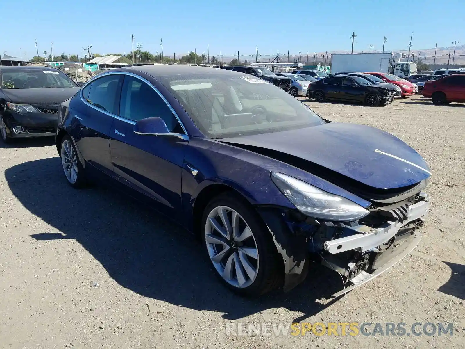 1 Photograph of a damaged car 5YJ3E1EB9LF667217 TESLA MODEL 3 2020