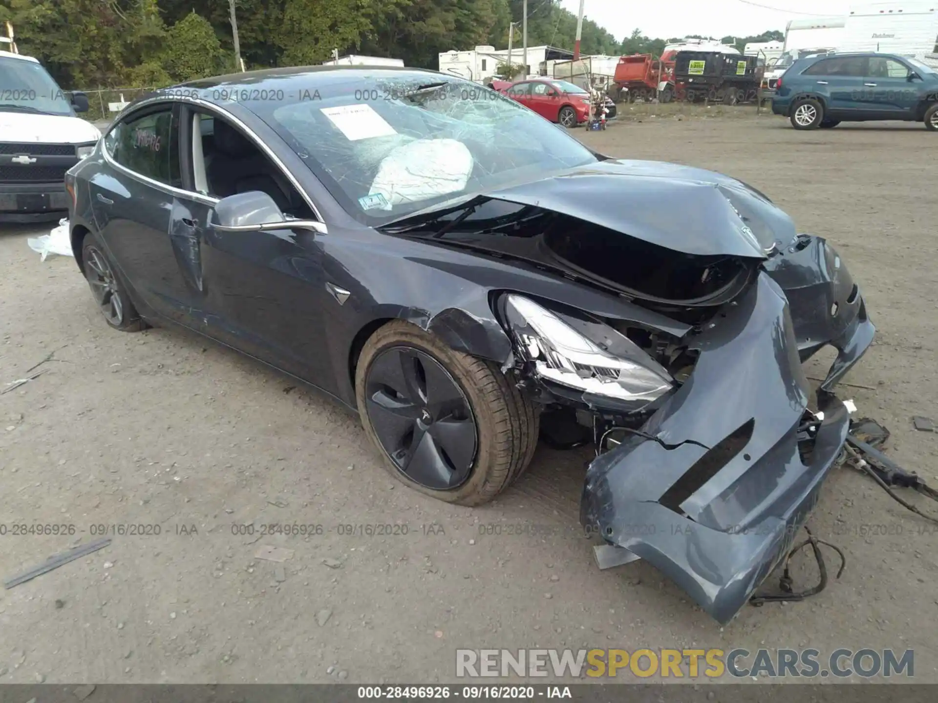 1 Photograph of a damaged car 5YJ3E1EB9LF710924 TESLA MODEL 3 2020