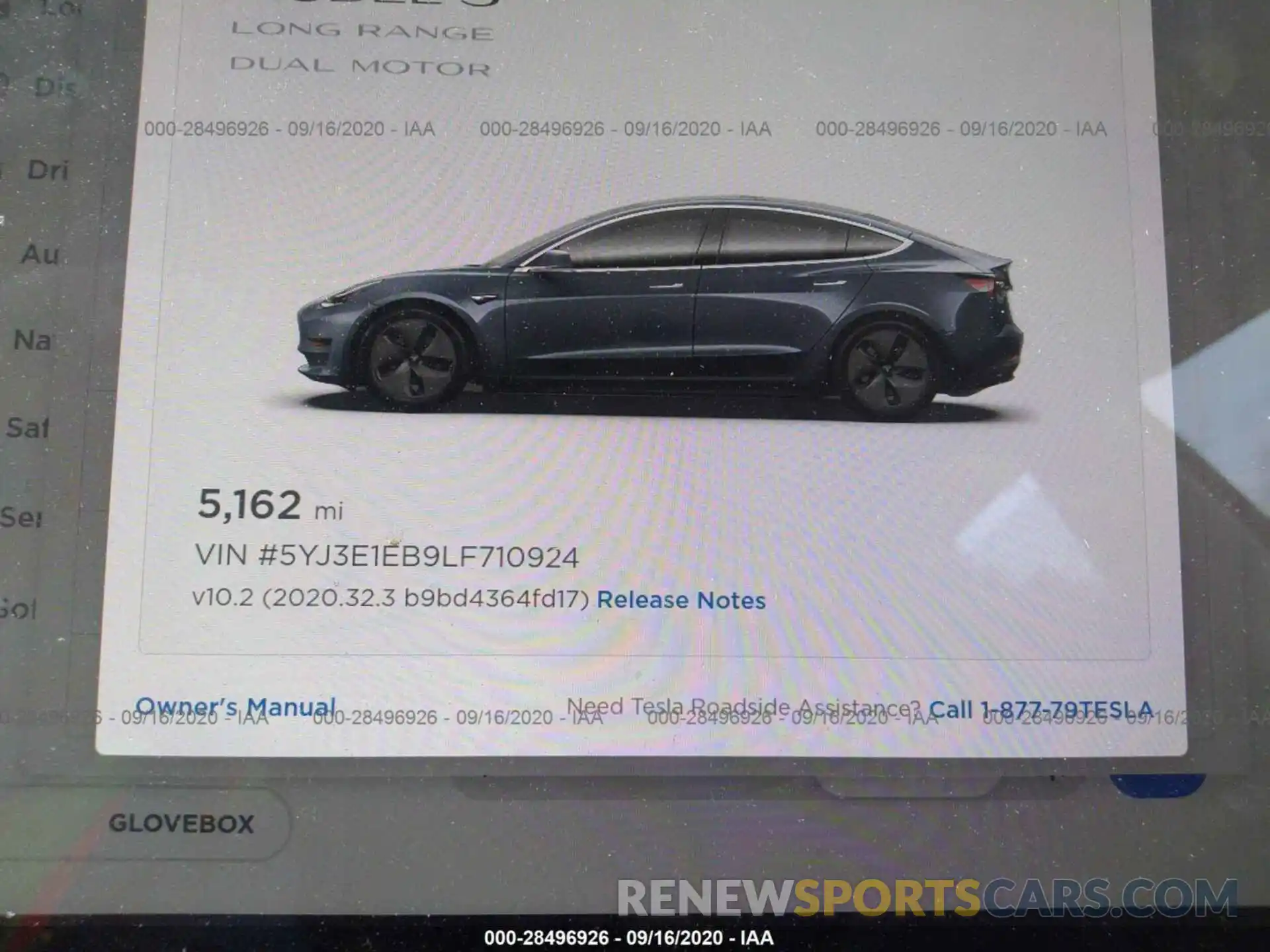 7 Фотография поврежденного автомобиля 5YJ3E1EB9LF710924 TESLA MODEL 3 2020