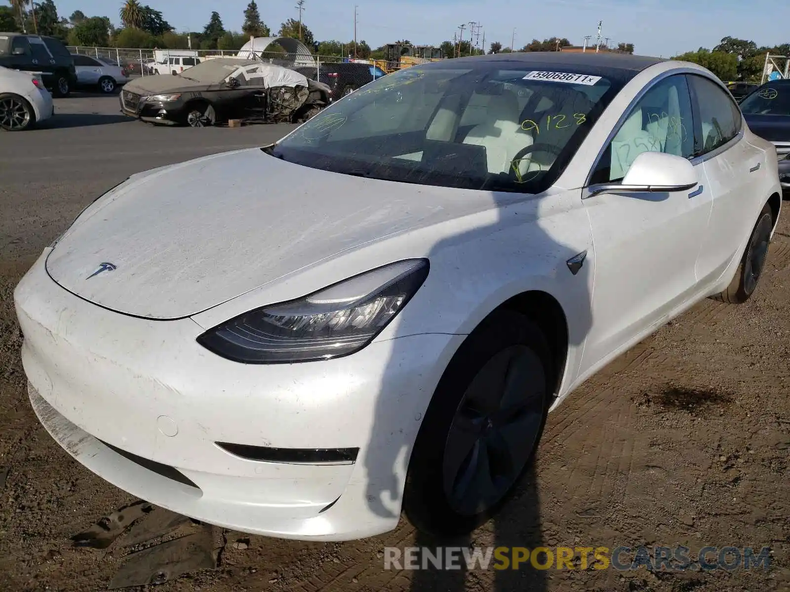 2 Photograph of a damaged car 5YJ3E1EB9LF720076 TESLA MODEL 3 2020