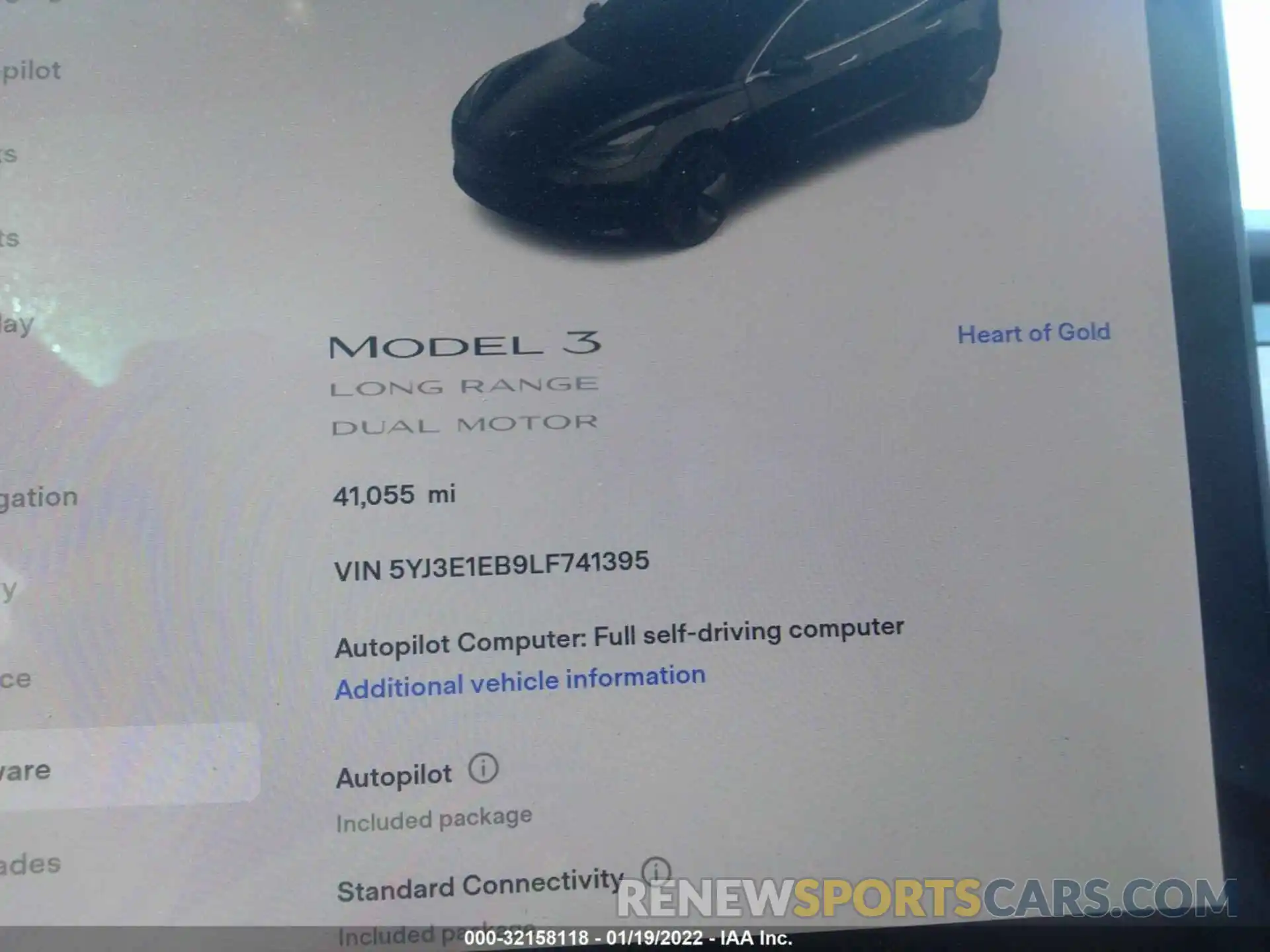 7 Photograph of a damaged car 5YJ3E1EB9LF741395 TESLA MODEL 3 2020