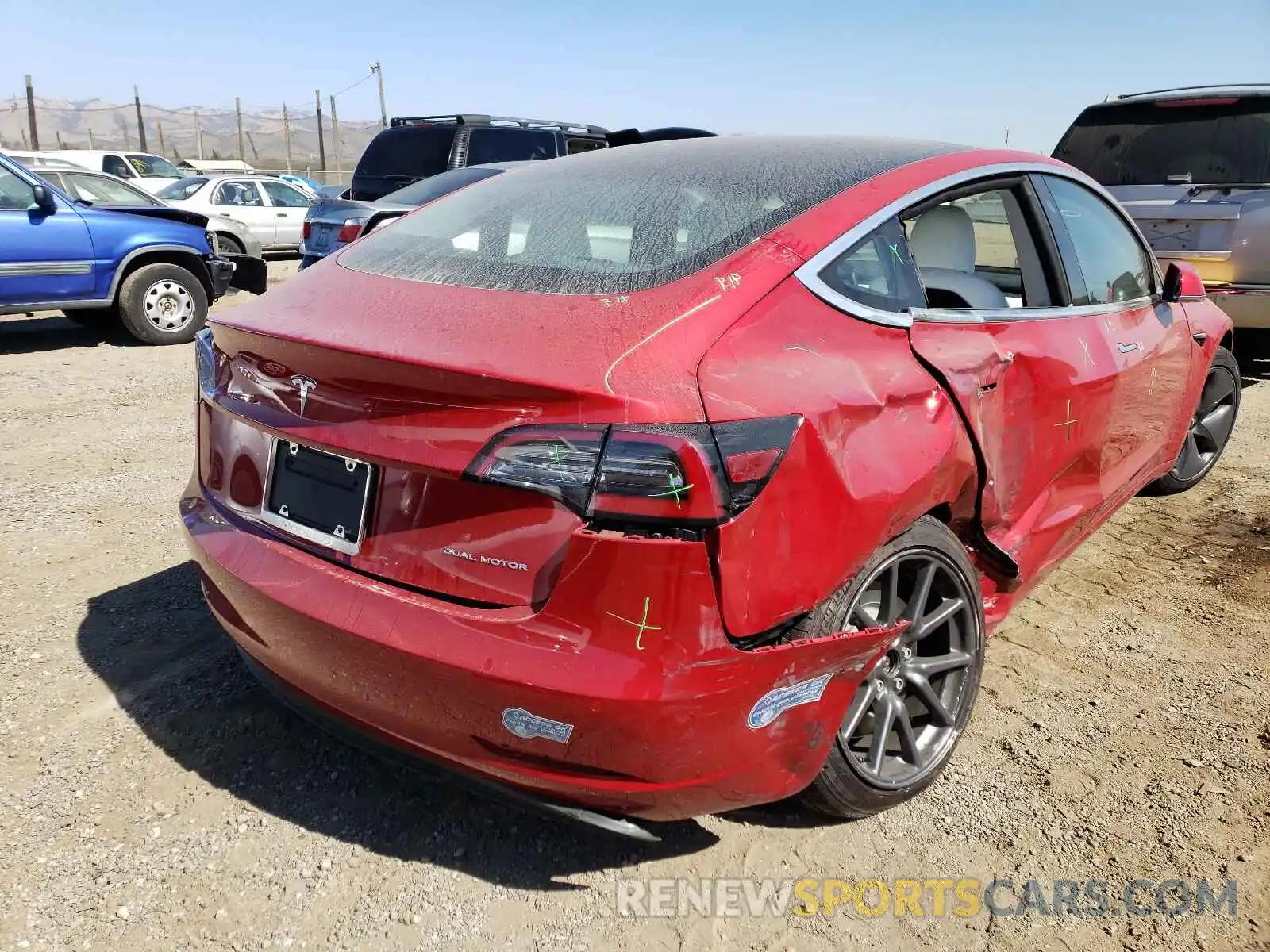 4 Photograph of a damaged car 5YJ3E1EB9LF764109 TESLA MODEL 3 2020