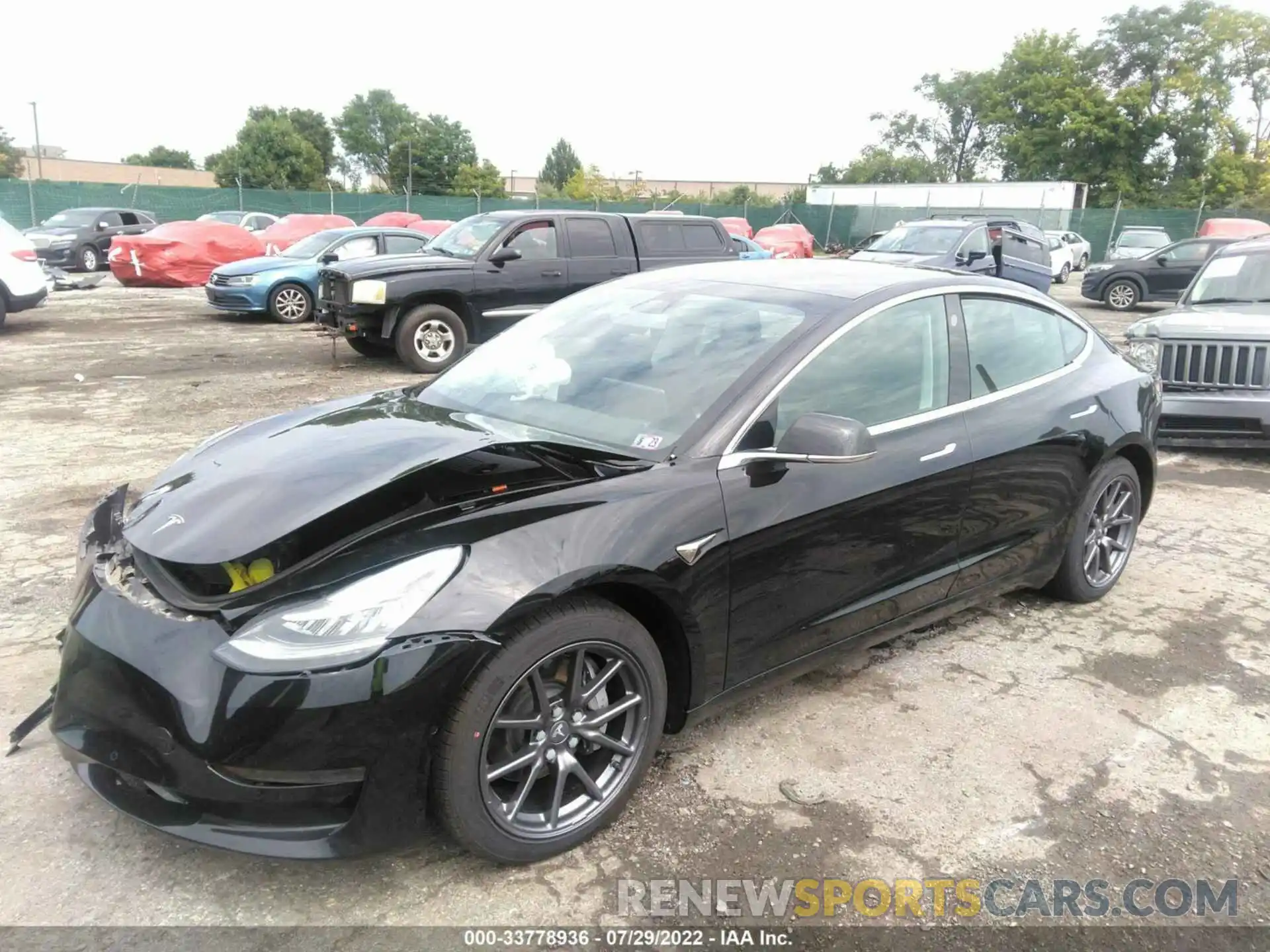 2 Photograph of a damaged car 5YJ3E1EB9LF794713 TESLA MODEL 3 2020