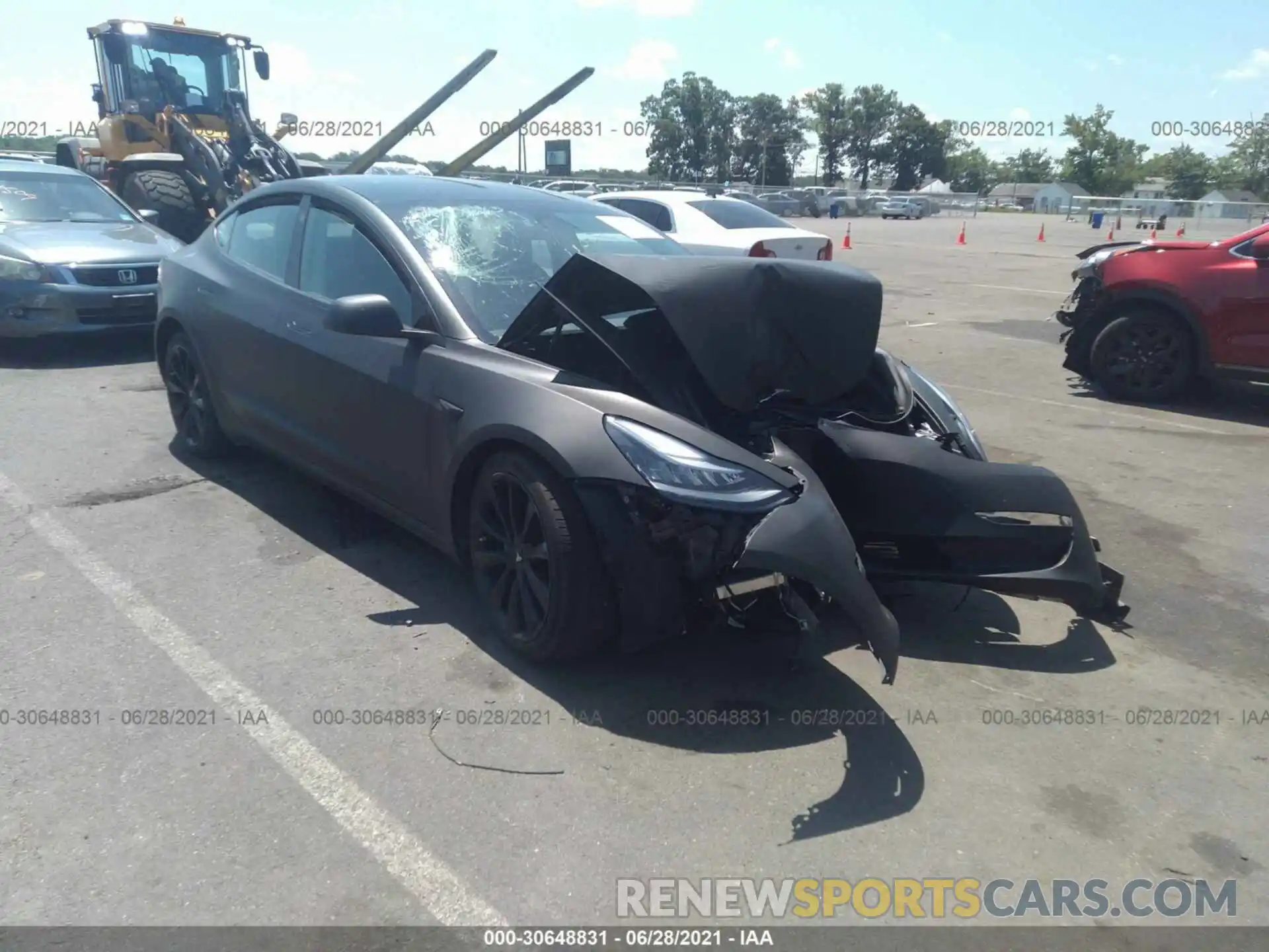 1 Photograph of a damaged car 5YJ3E1EB9LF795358 TESLA MODEL 3 2020