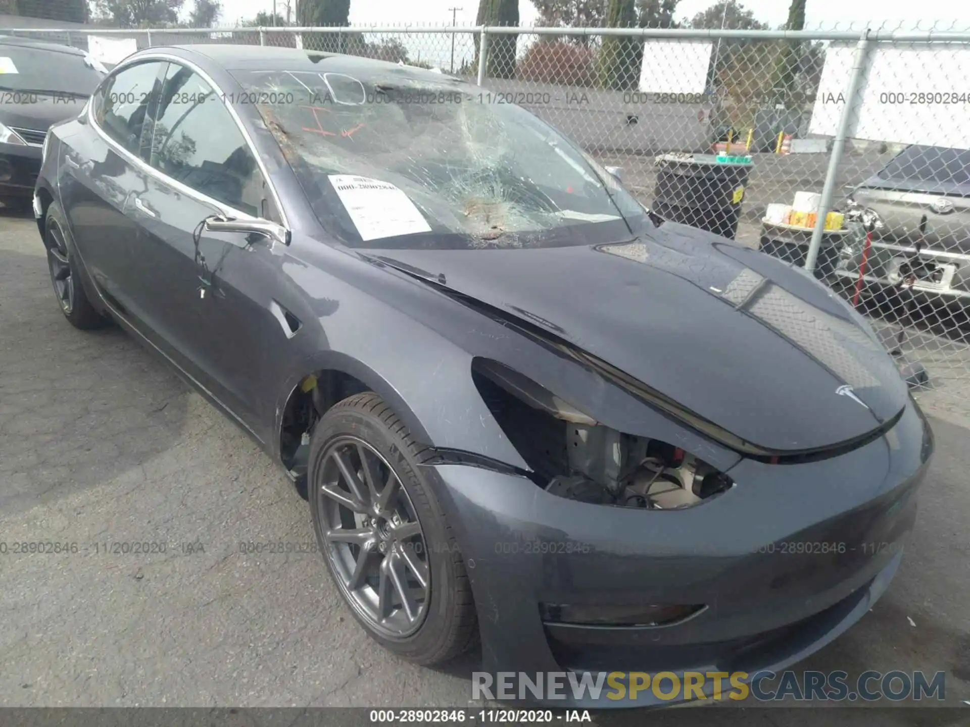 1 Photograph of a damaged car 5YJ3E1EB9LF798065 TESLA MODEL 3 2020