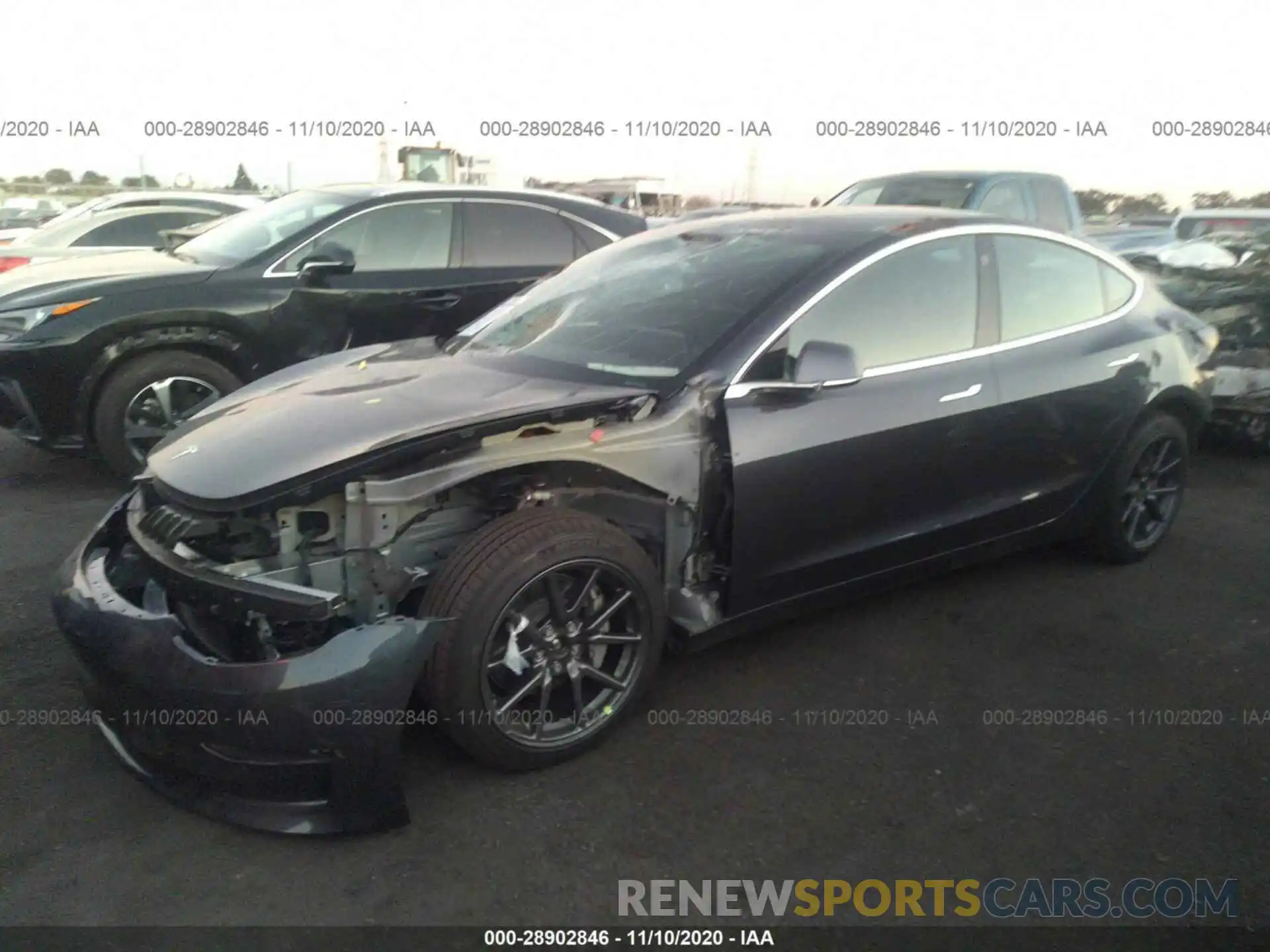 2 Photograph of a damaged car 5YJ3E1EB9LF798065 TESLA MODEL 3 2020