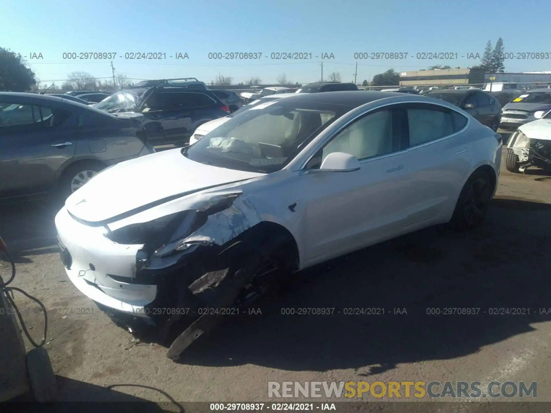 2 Photograph of a damaged car 5YJ3E1EB9LF803152 TESLA MODEL 3 2020