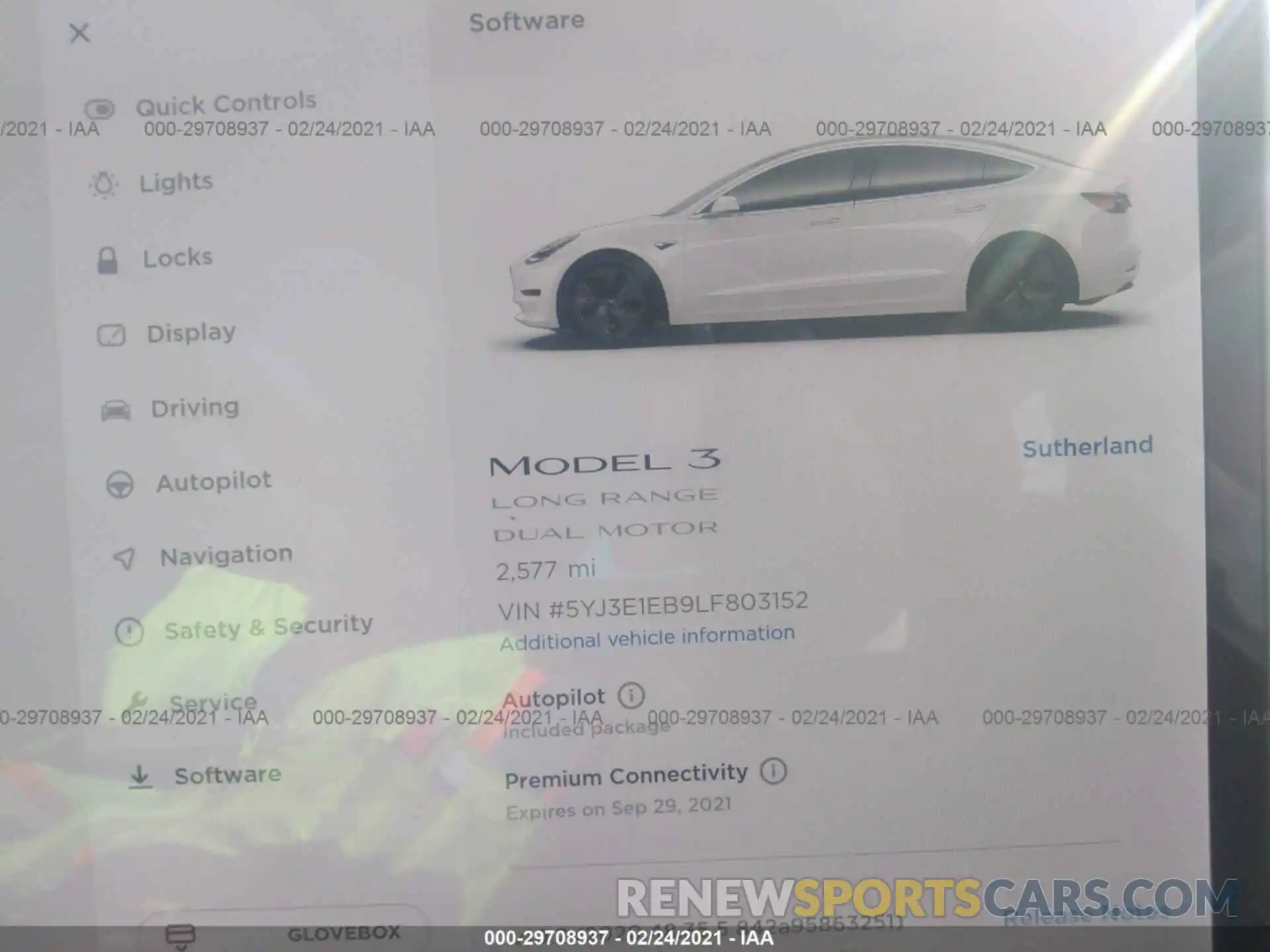 7 Photograph of a damaged car 5YJ3E1EB9LF803152 TESLA MODEL 3 2020