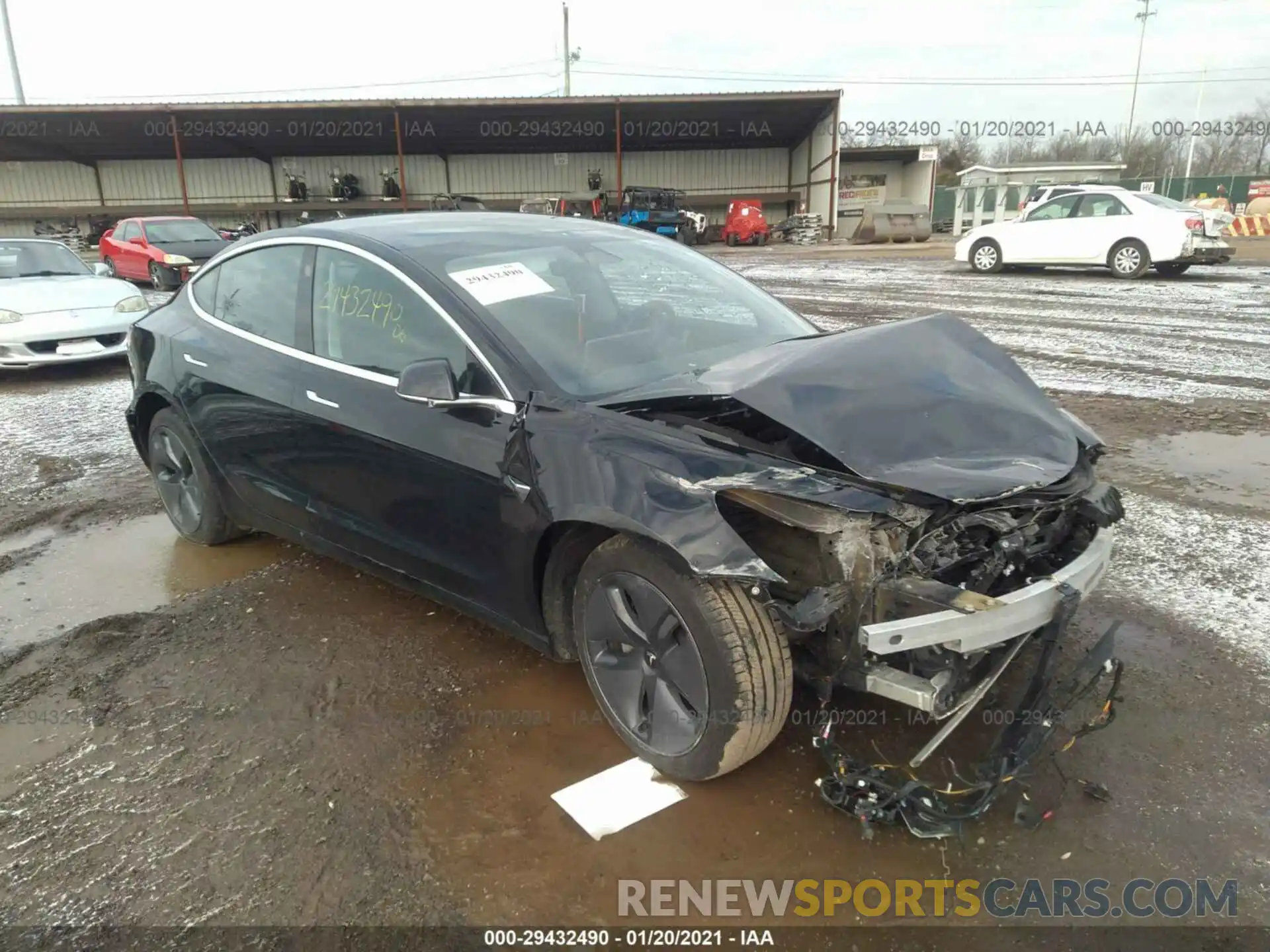 1 Photograph of a damaged car 5YJ3E1EBXLF599445 TESLA MODEL 3 2020