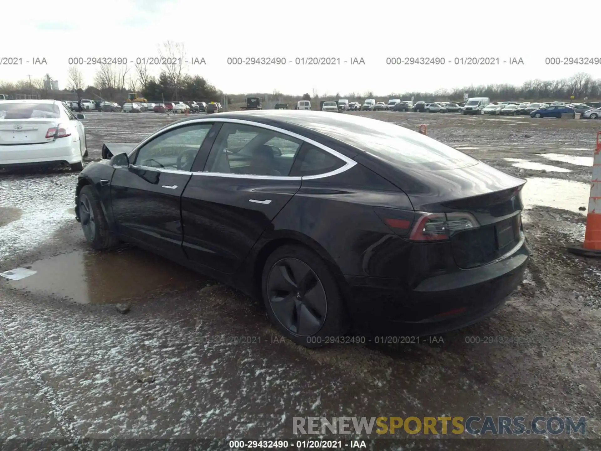 3 Photograph of a damaged car 5YJ3E1EBXLF599445 TESLA MODEL 3 2020