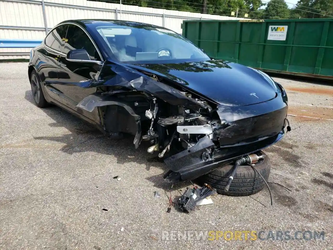 1 Photograph of a damaged car 5YJ3E1EBXLF601016 TESLA MODEL 3 2020