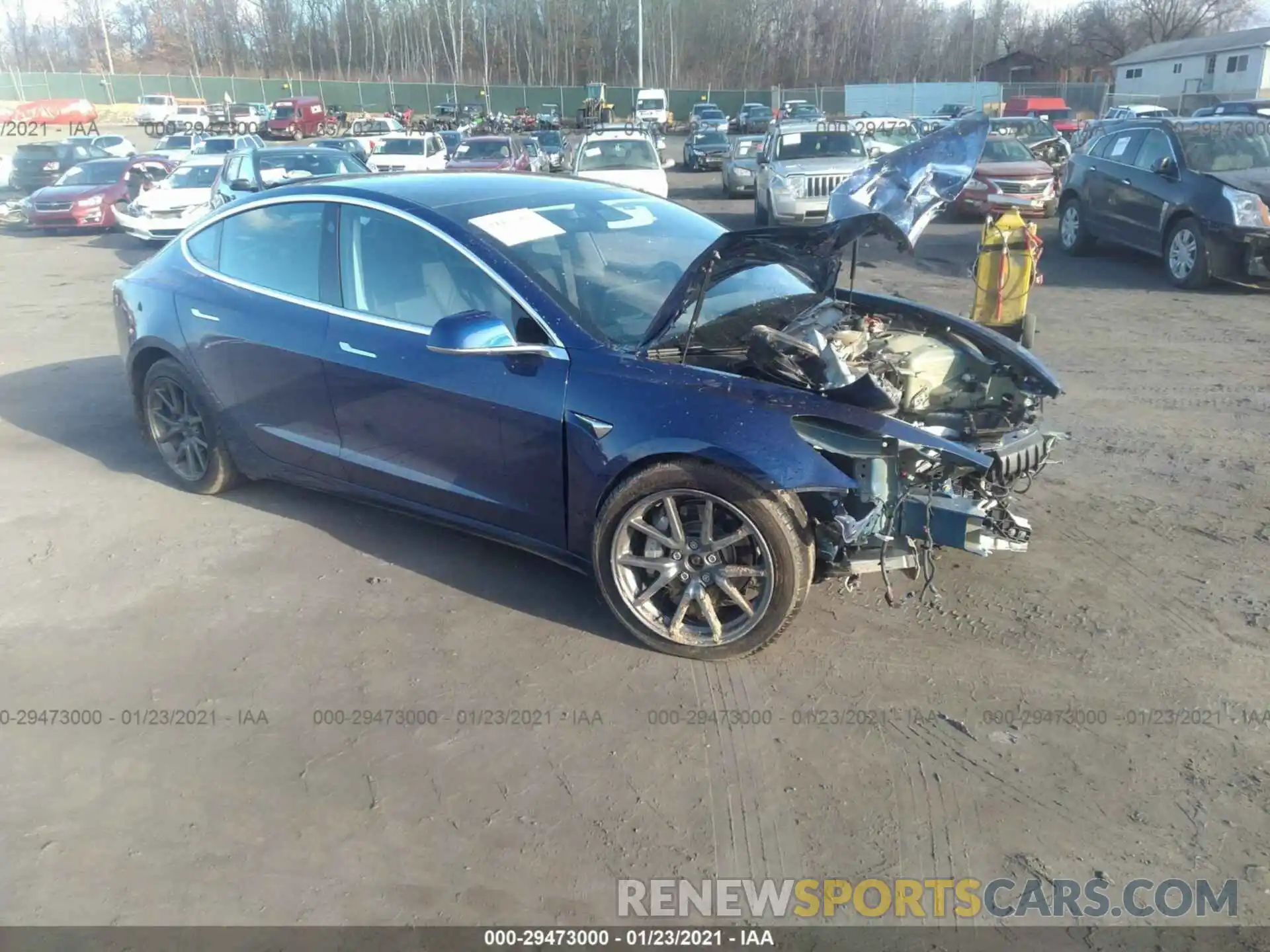 1 Photograph of a damaged car 5YJ3E1EBXLF617264 TESLA MODEL 3 2020