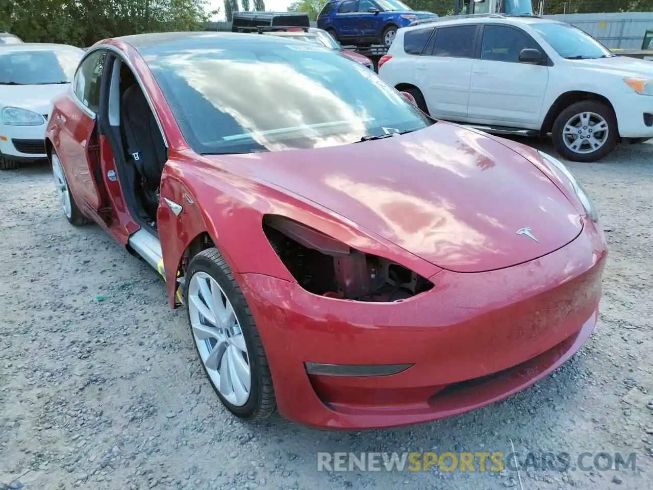 1 Photograph of a damaged car 5YJ3E1EBXLF620326 TESLA MODEL 3 2020