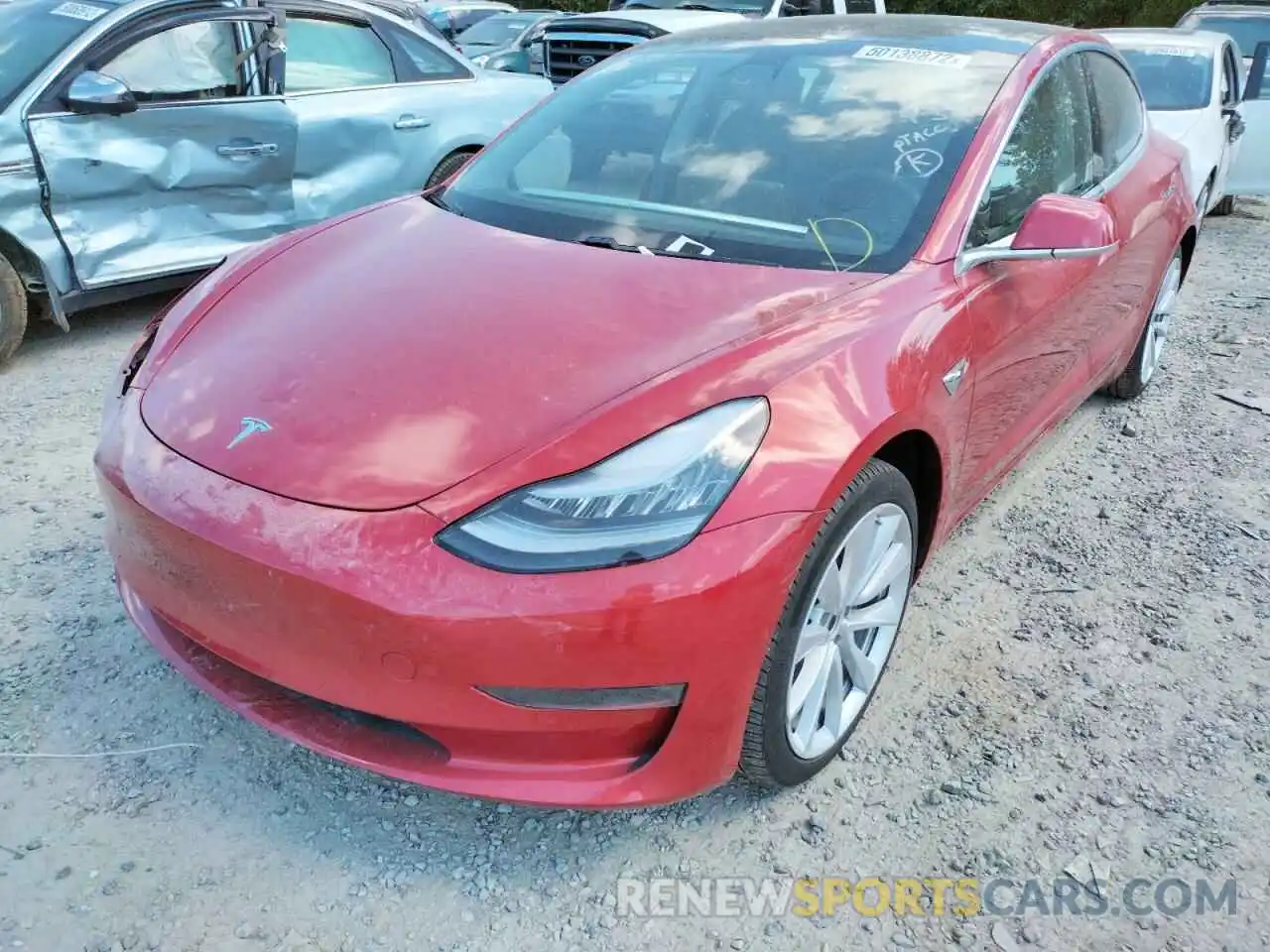 2 Photograph of a damaged car 5YJ3E1EBXLF620326 TESLA MODEL 3 2020