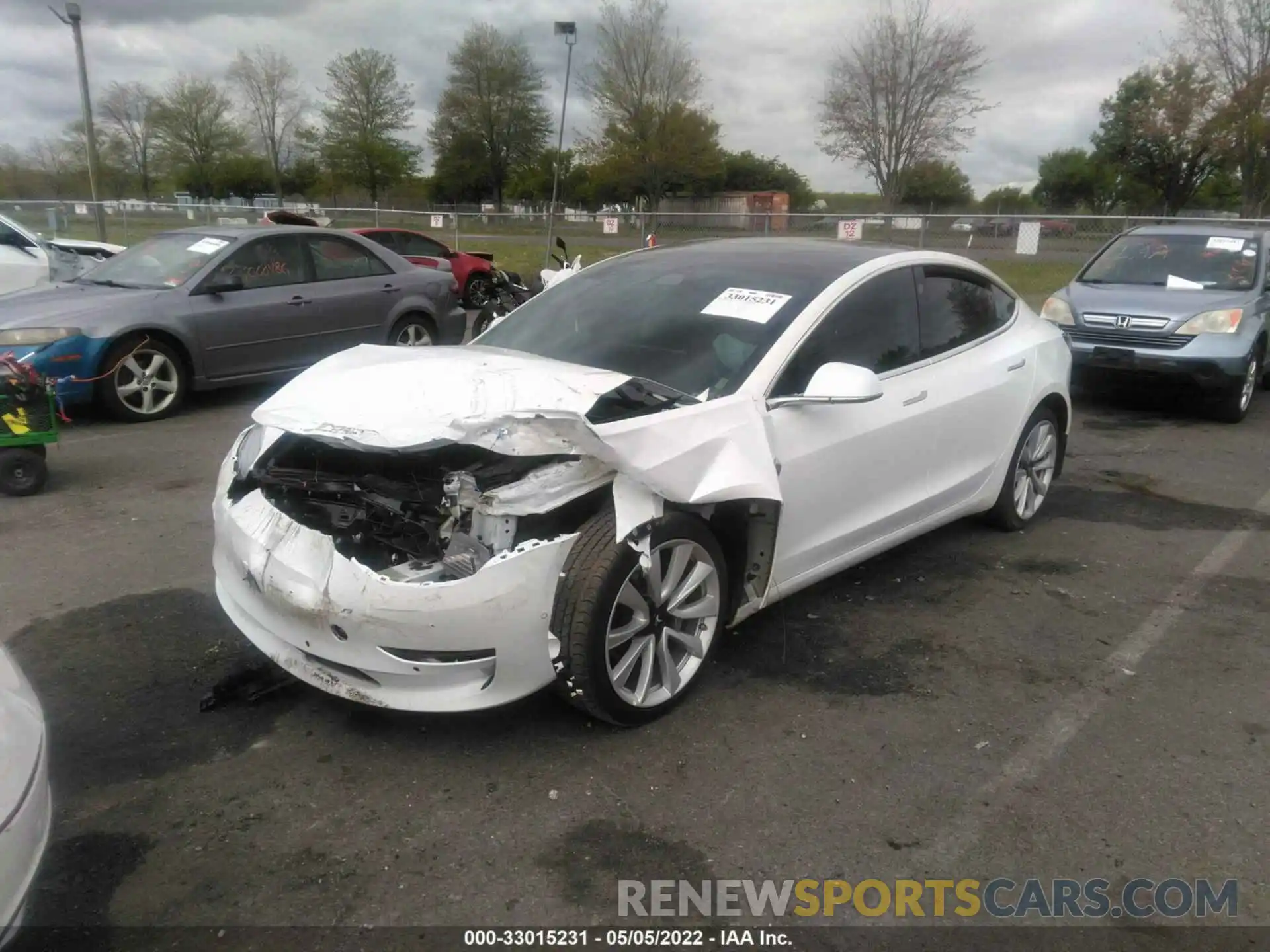 2 Photograph of a damaged car 5YJ3E1EBXLF621377 TESLA MODEL 3 2020