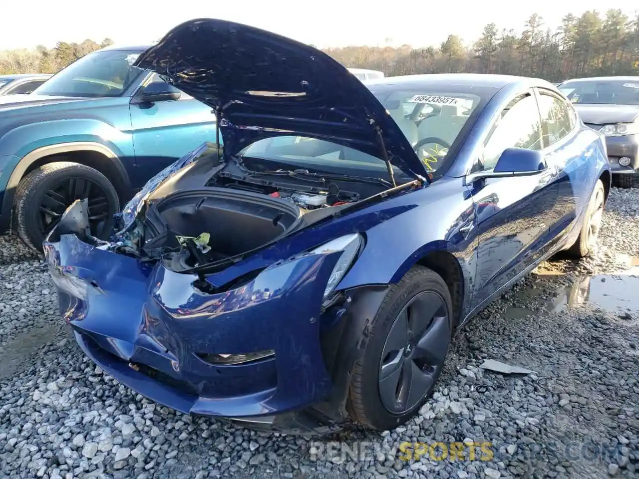 2 Photograph of a damaged car 5YJ3E1EBXLF621976 TESLA MODEL 3 2020