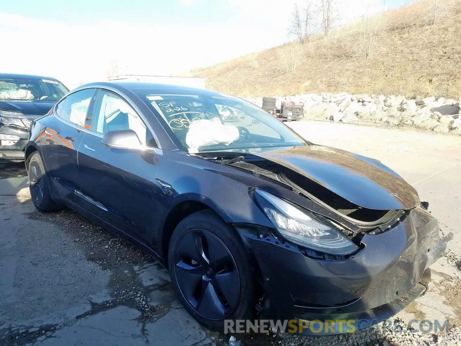 1 Photograph of a damaged car 5YJ3E1EBXLF635442 TESLA MODEL 3 2020