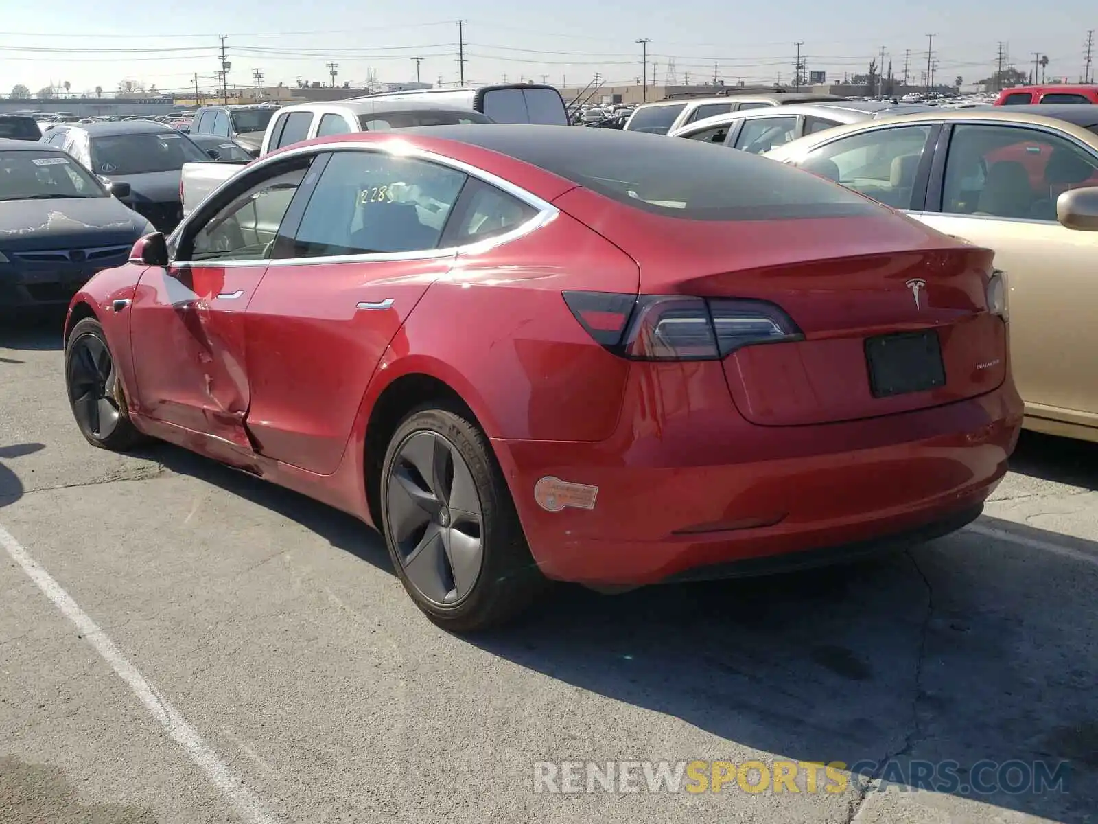 3 Фотография поврежденного автомобиля 5YJ3E1EBXLF635795 TESLA MODEL 3 2020