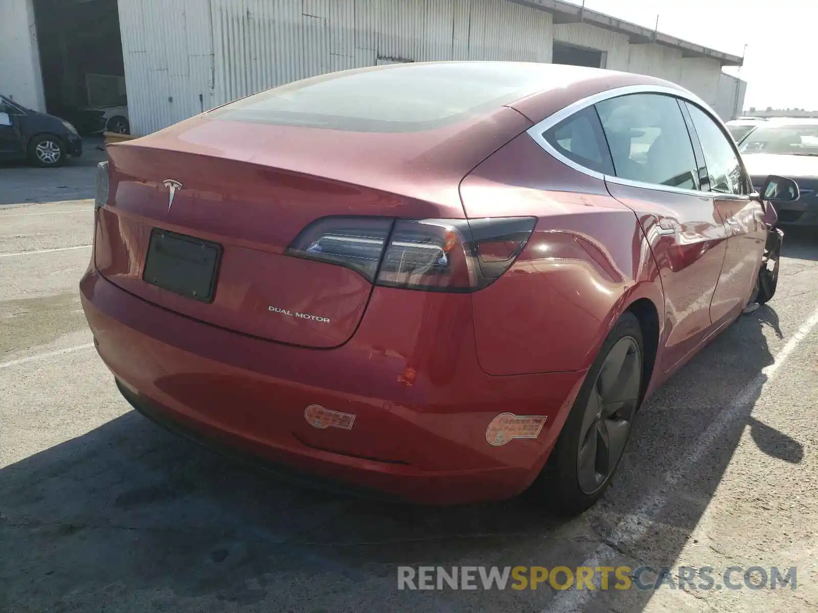 4 Фотография поврежденного автомобиля 5YJ3E1EBXLF635795 TESLA MODEL 3 2020