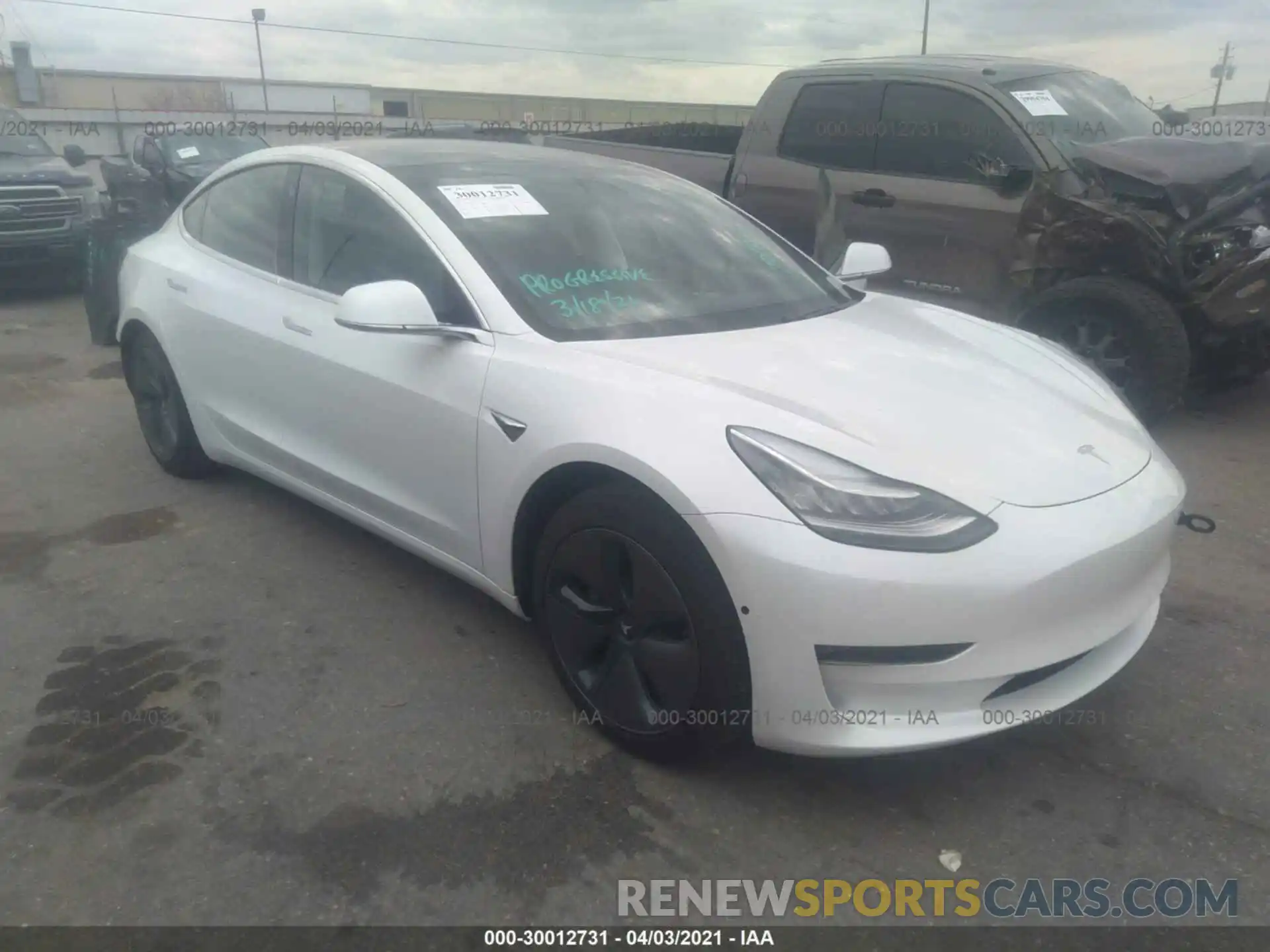 1 Photograph of a damaged car 5YJ3E1EBXLF637417 TESLA MODEL 3 2020