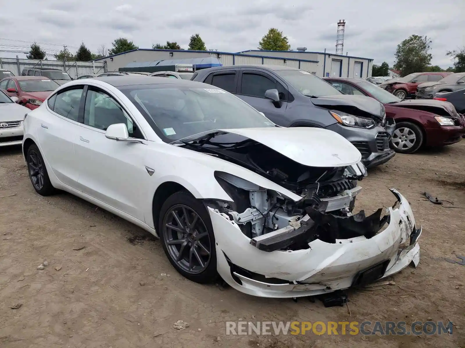 1 Photograph of a damaged car 5YJ3E1EBXLF637823 TESLA MODEL 3 2020