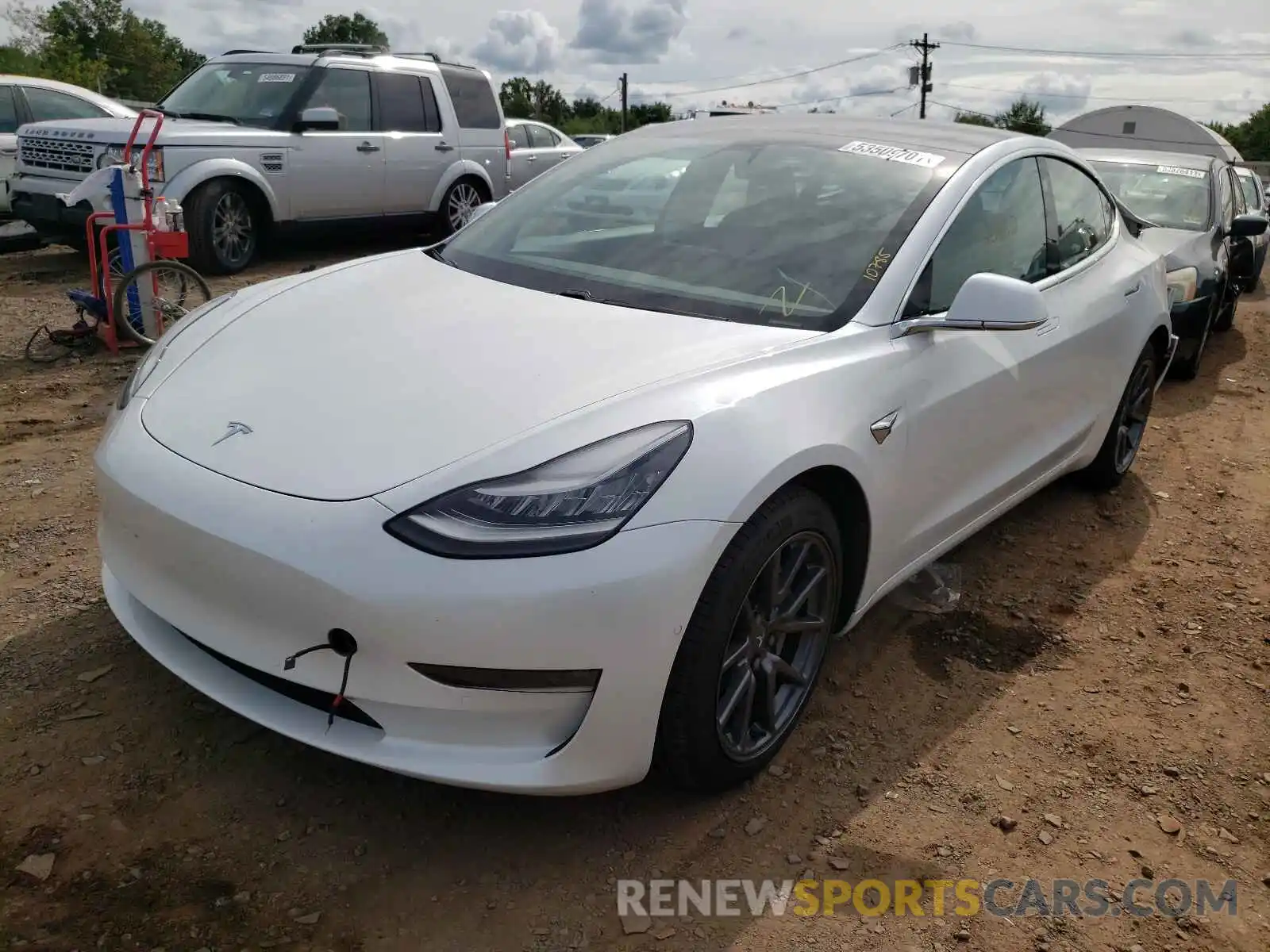 2 Photograph of a damaged car 5YJ3E1EBXLF637854 TESLA MODEL 3 2020