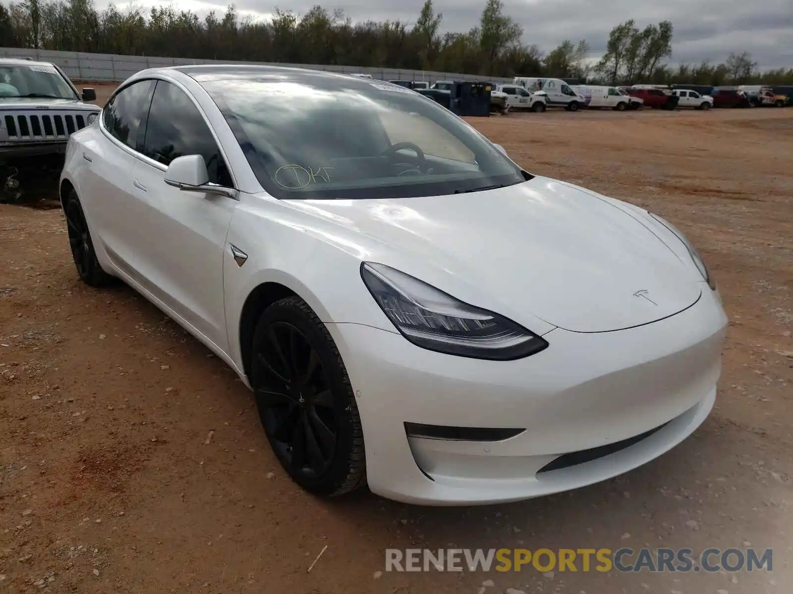 1 Photograph of a damaged car 5YJ3E1EBXLF638597 TESLA MODEL 3 2020