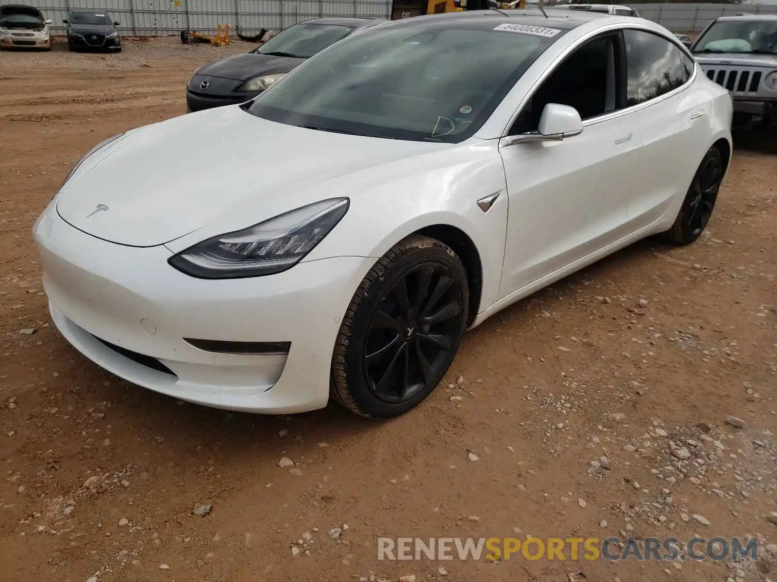 2 Photograph of a damaged car 5YJ3E1EBXLF638597 TESLA MODEL 3 2020