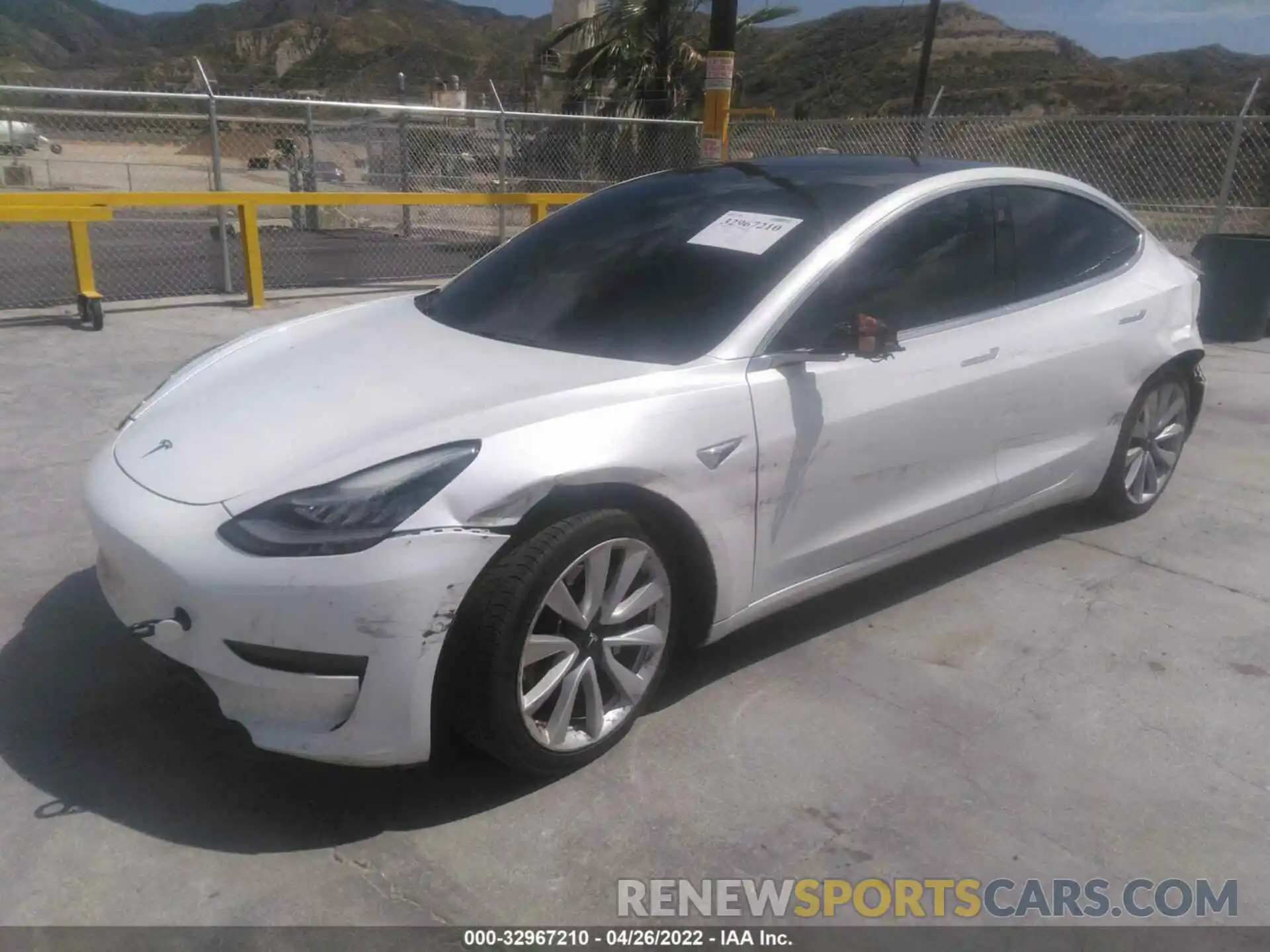 2 Photograph of a damaged car 5YJ3E1EBXLF640642 TESLA MODEL 3 2020