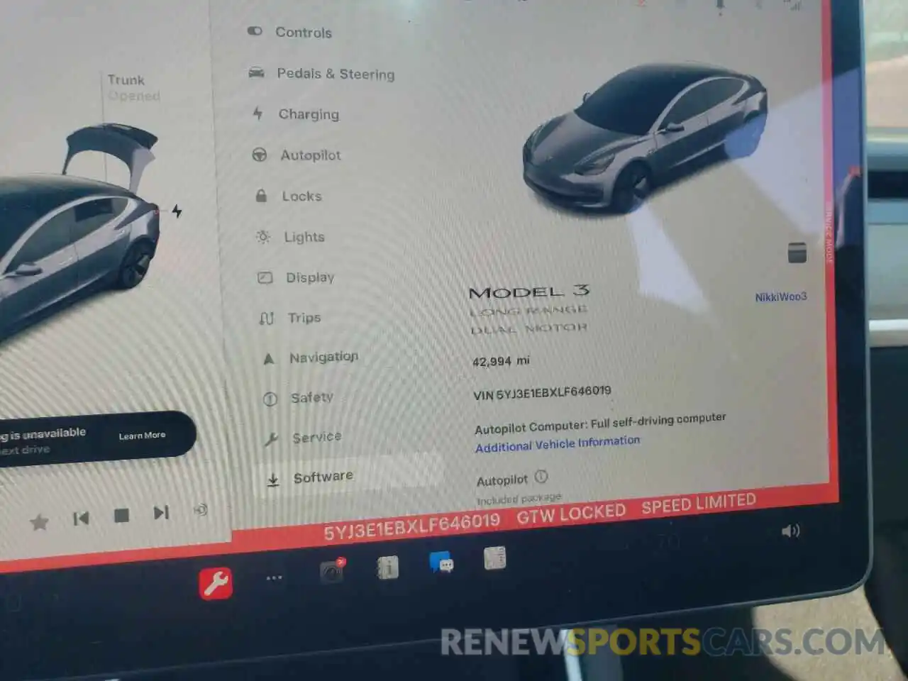 9 Photograph of a damaged car 5YJ3E1EBXLF646019 TESLA MODEL 3 2020