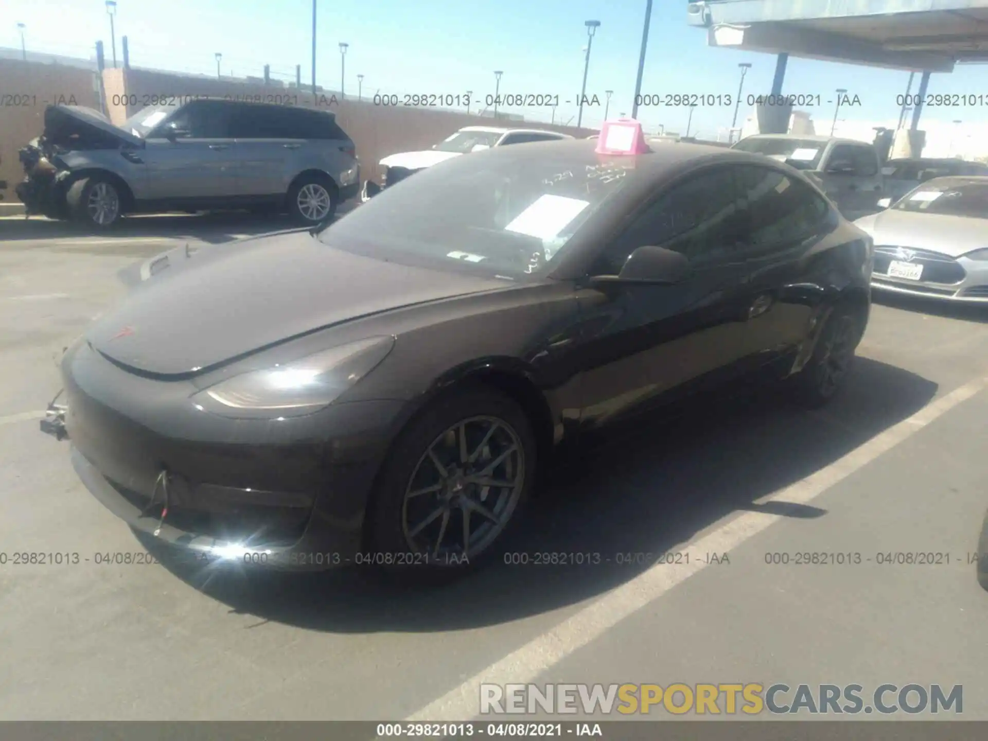 2 Photograph of a damaged car 5YJ3E1EBXLF647400 TESLA MODEL 3 2020