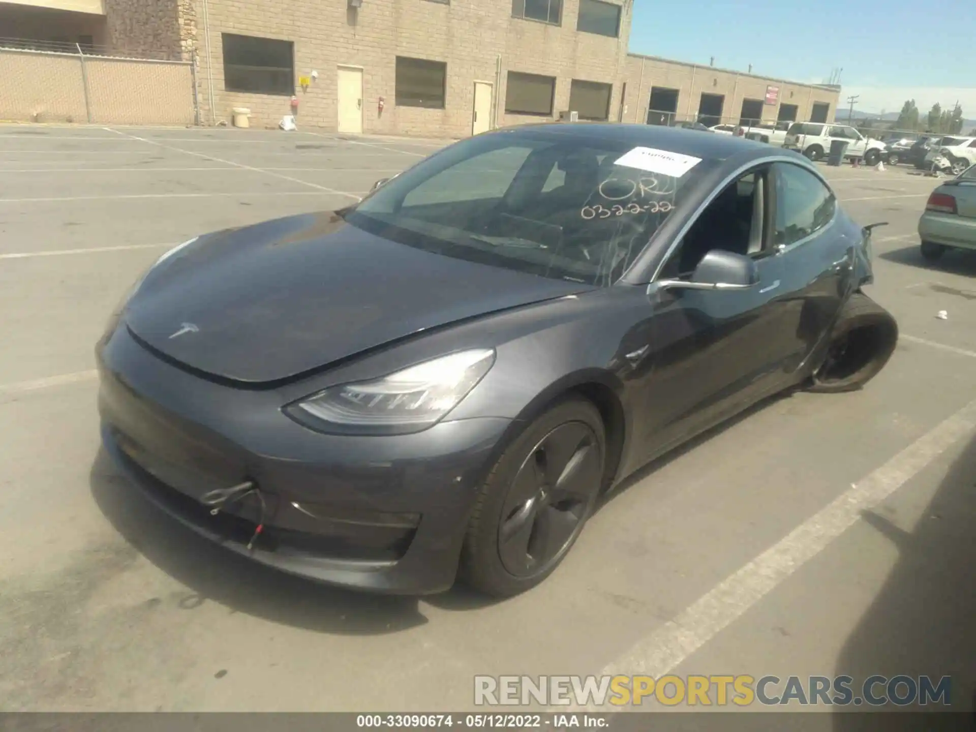 2 Photograph of a damaged car 5YJ3E1EBXLF647588 TESLA MODEL 3 2020