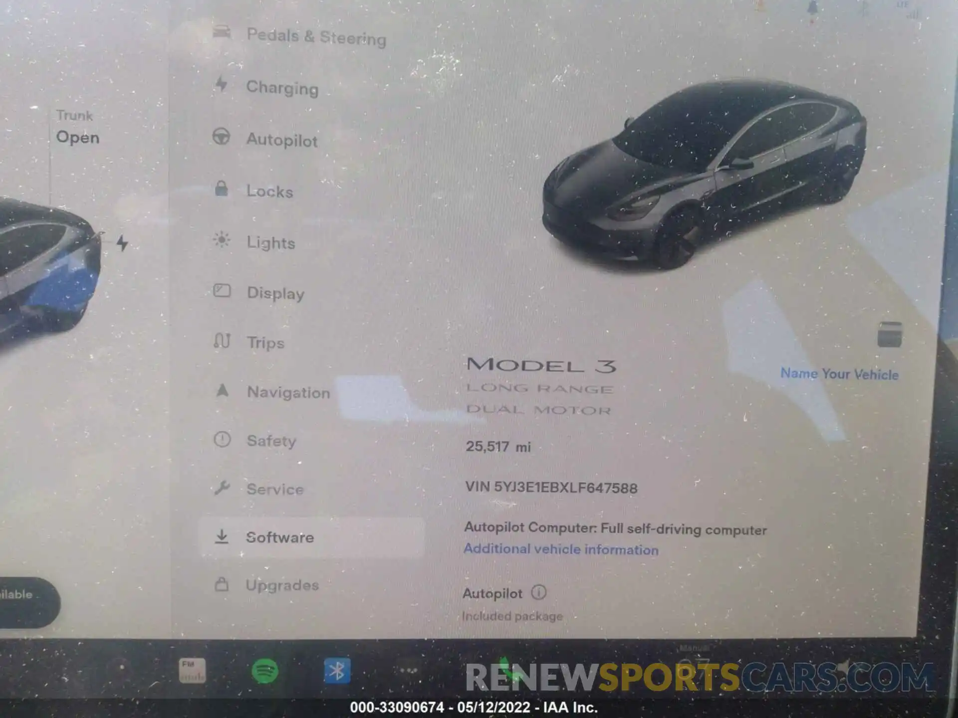 7 Photograph of a damaged car 5YJ3E1EBXLF647588 TESLA MODEL 3 2020