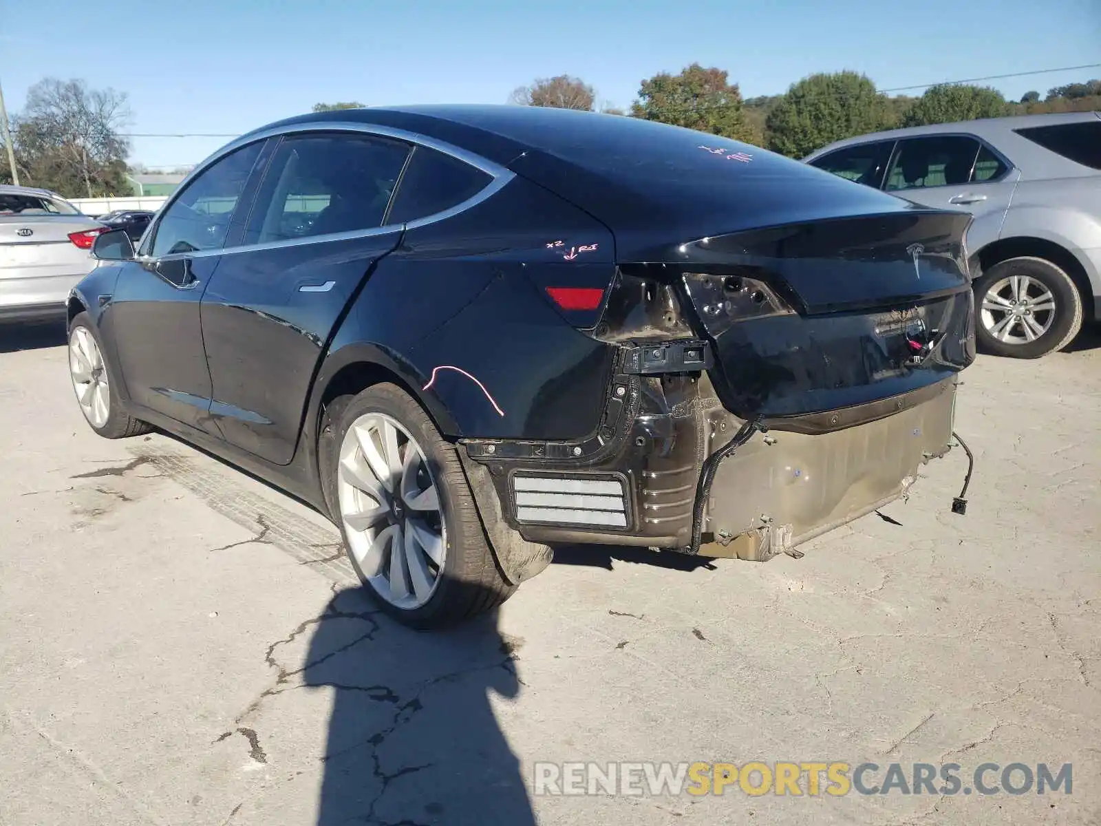 3 Photograph of a damaged car 5YJ3E1EBXLF647817 TESLA MODEL 3 2020