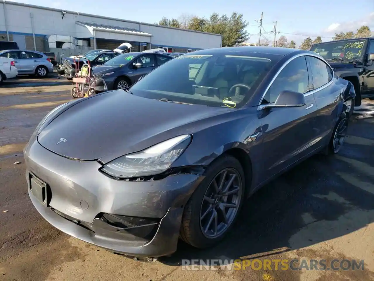 2 Photograph of a damaged car 5YJ3E1EBXLF649728 TESLA MODEL 3 2020