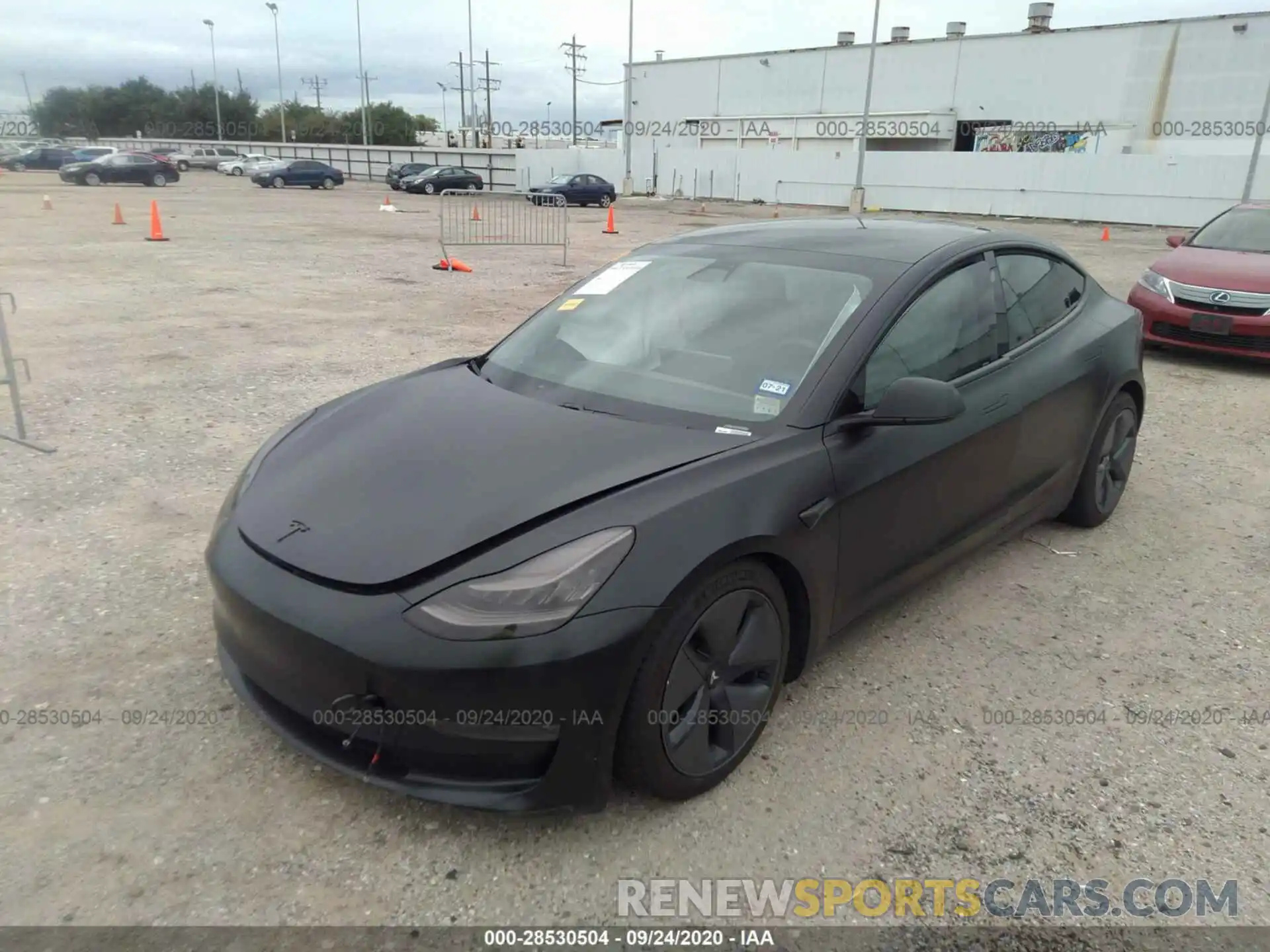 2 Photograph of a damaged car 5YJ3E1EBXLF662754 TESLA MODEL 3 2020