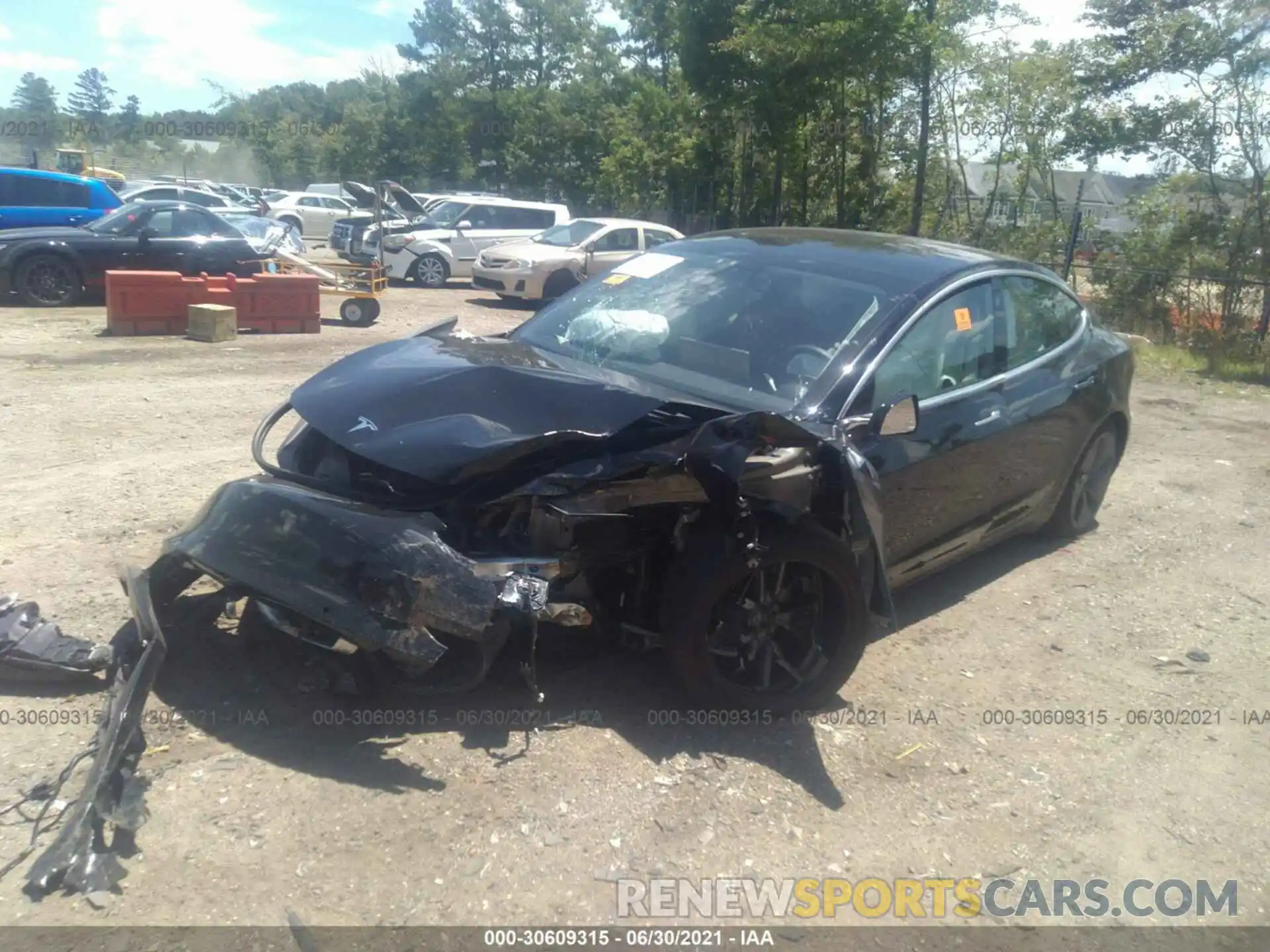 2 Photograph of a damaged car 5YJ3E1EBXLF662995 TESLA MODEL 3 2020