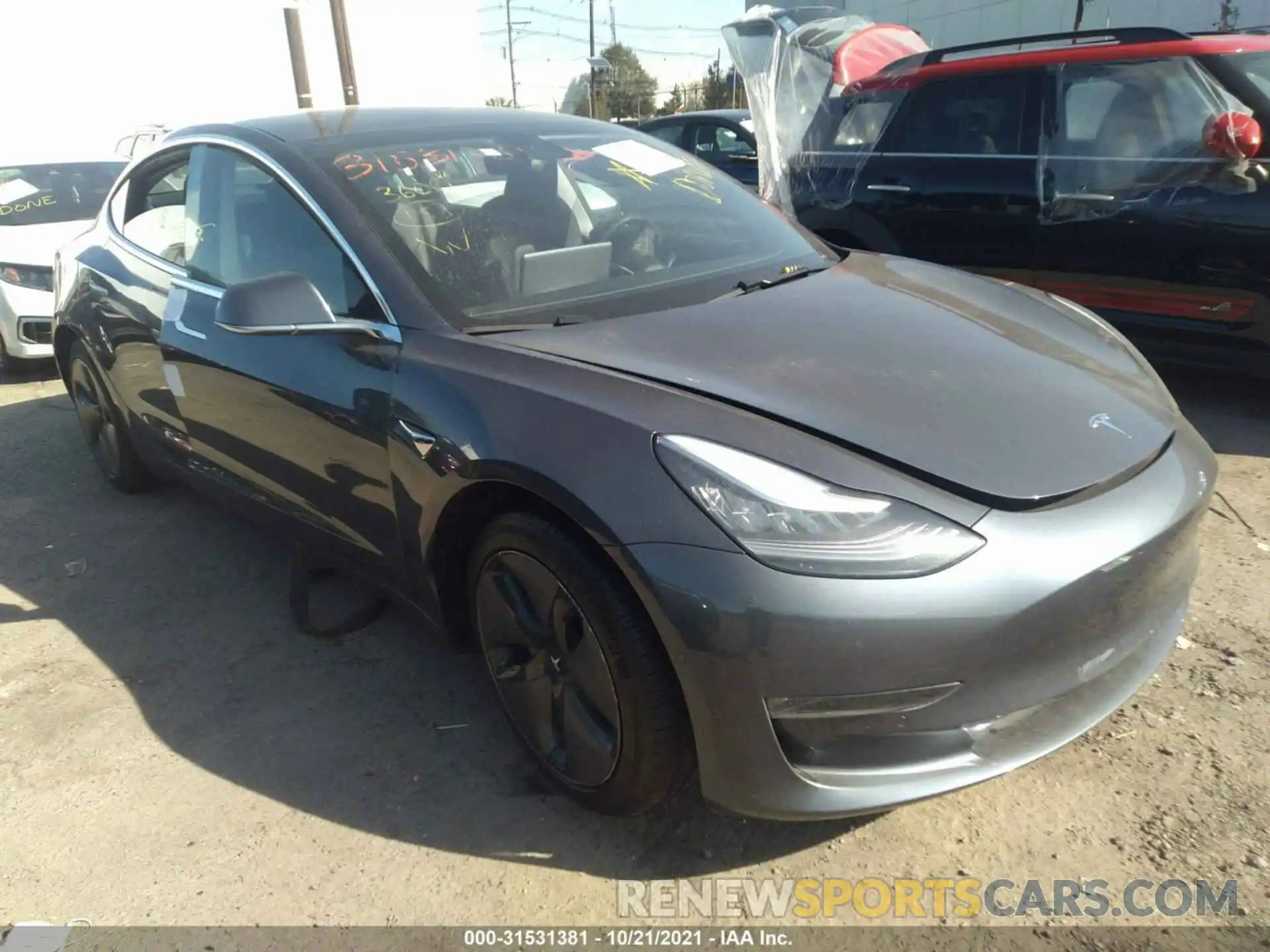 1 Photograph of a damaged car 5YJ3E1EBXLF663435 TESLA MODEL 3 2020