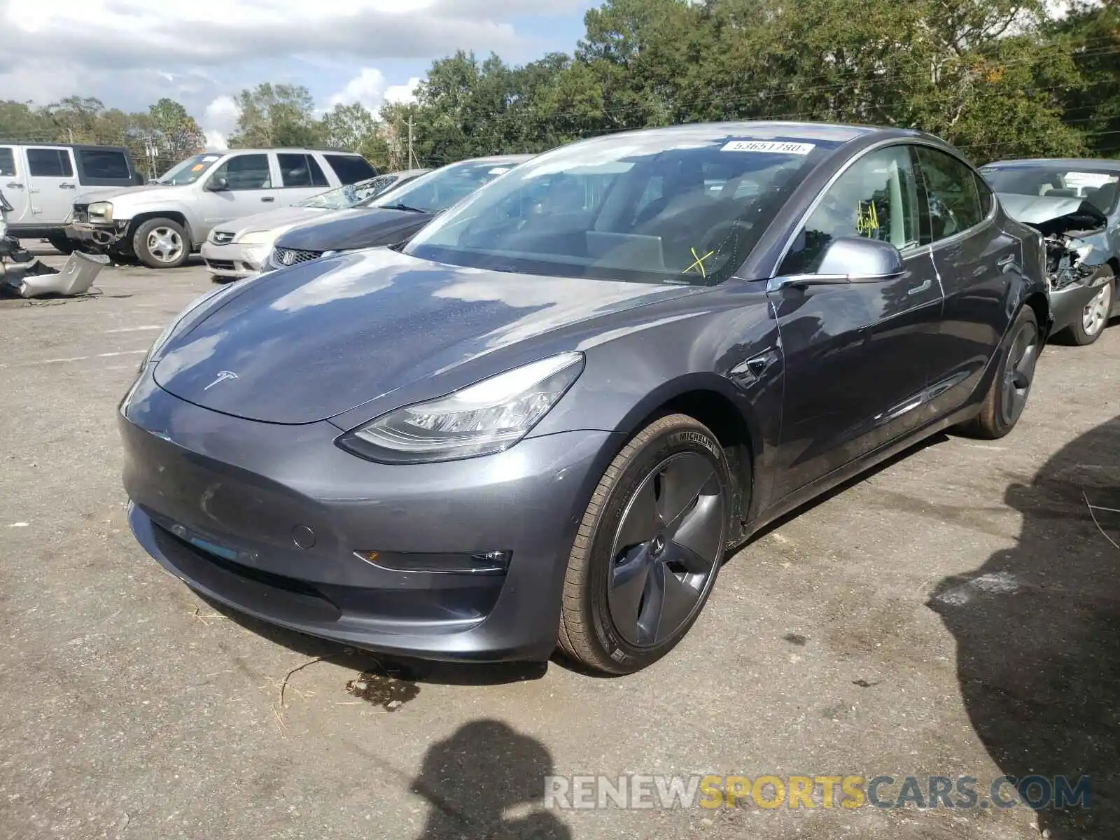 2 Photograph of a damaged car 5YJ3E1EBXLF663628 TESLA MODEL 3 2020