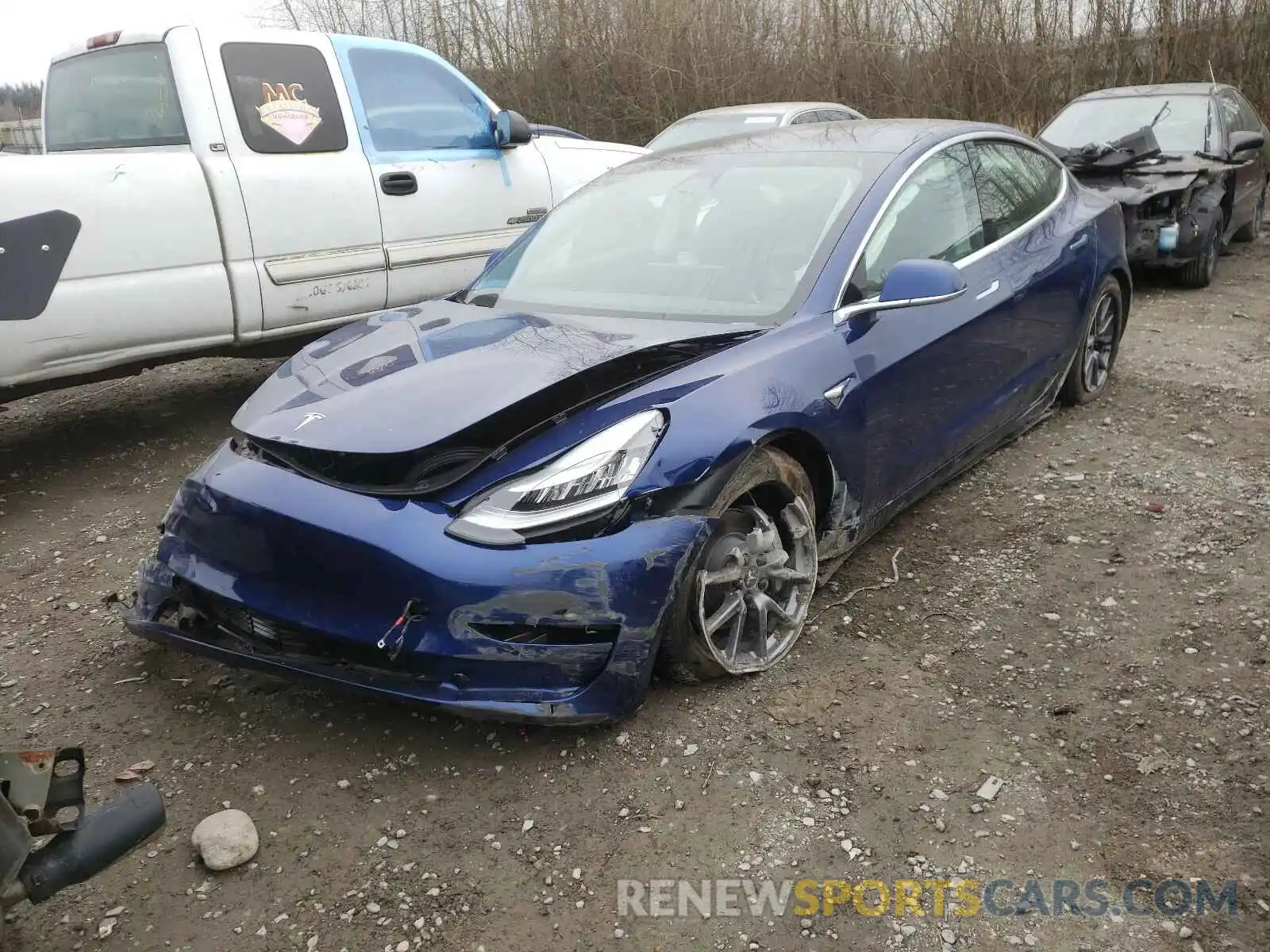 2 Фотография поврежденного автомобиля 5YJ3E1EBXLF664696 TESLA MODEL 3 2020