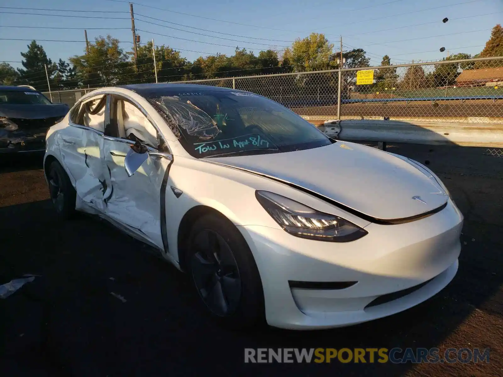 1 Photograph of a damaged car 5YJ3E1EBXLF665346 TESLA MODEL 3 2020