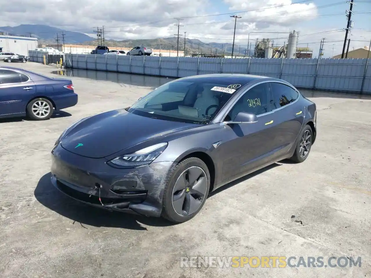 2 Photograph of a damaged car 5YJ3E1EBXLF667999 TESLA MODEL 3 2020