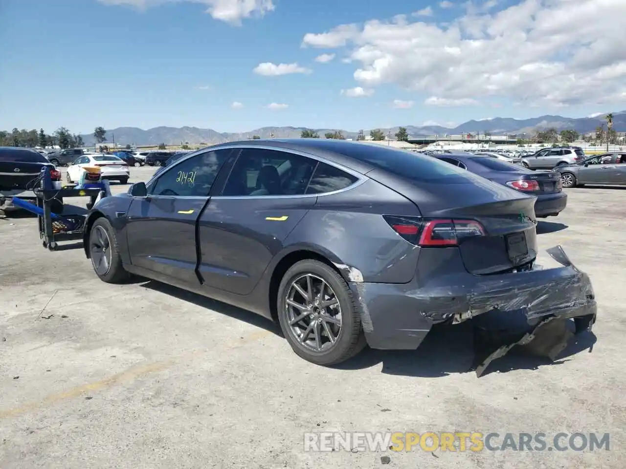 3 Photograph of a damaged car 5YJ3E1EBXLF667999 TESLA MODEL 3 2020