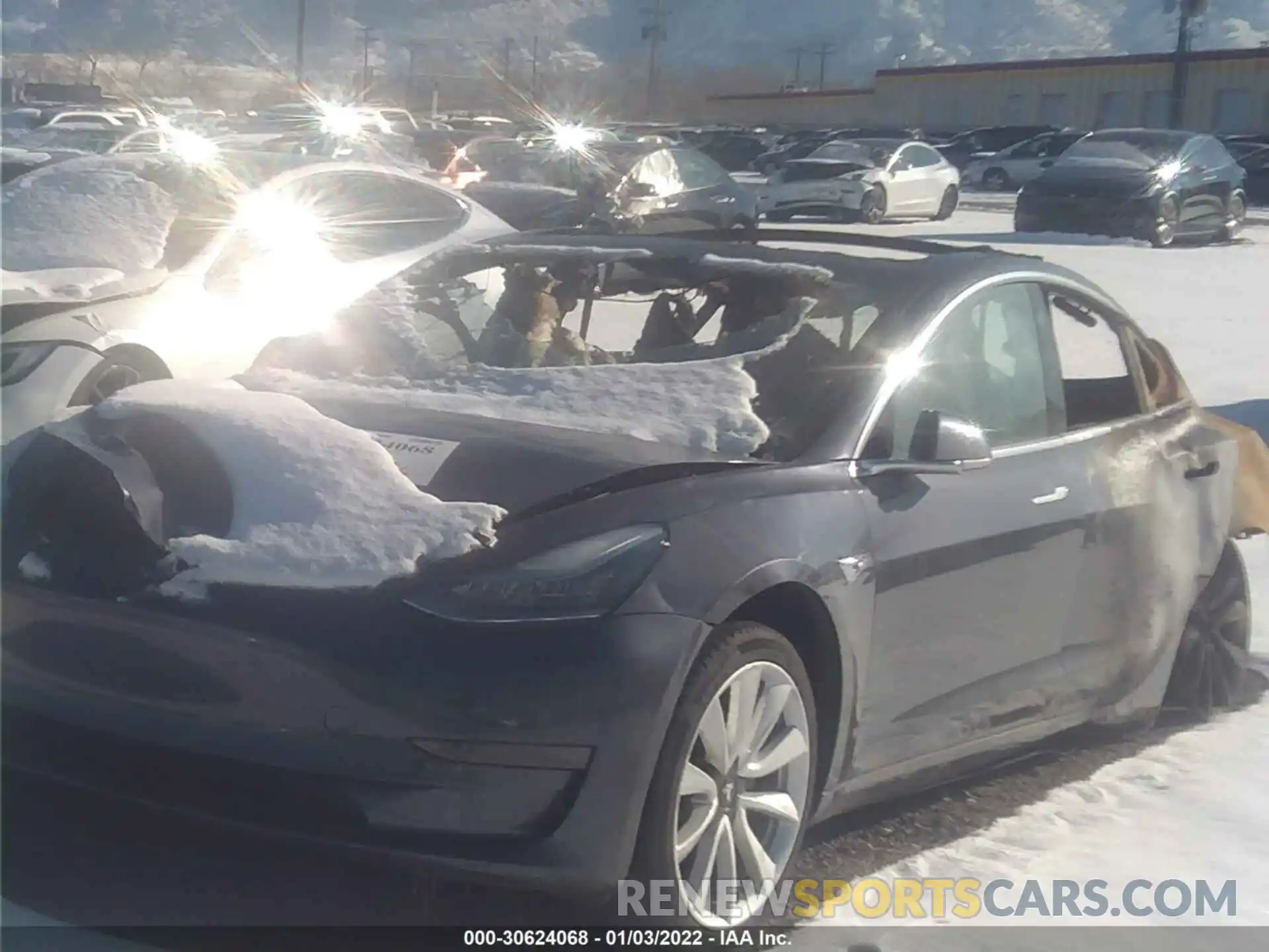 2 Photograph of a damaged car 5YJ3E1EBXLF668814 TESLA MODEL 3 2020