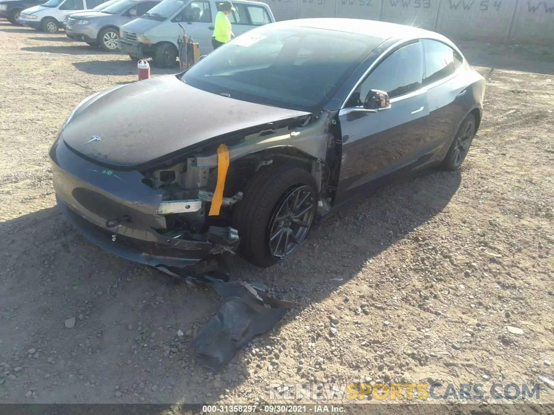 2 Photograph of a damaged car 5YJ3E1EBXLF710883 TESLA MODEL 3 2020