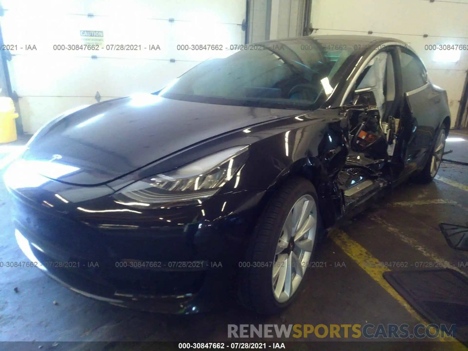 2 Photograph of a damaged car 5YJ3E1EBXLF711757 TESLA MODEL 3 2020