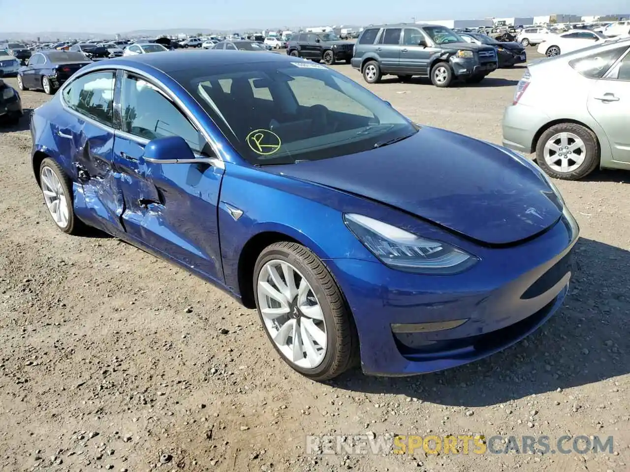 1 Photograph of a damaged car 5YJ3E1EBXLF712147 TESLA MODEL 3 2020