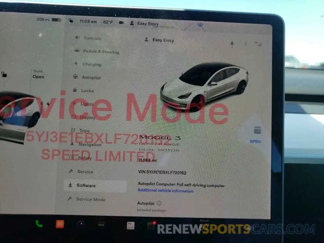 8 Photograph of a damaged car 5YJ3E1EBXLF720152 TESLA MODEL 3 2020