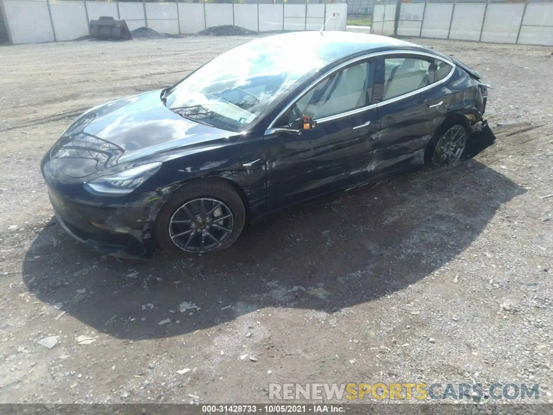 2 Photograph of a damaged car 5YJ3E1EBXLF735797 TESLA MODEL 3 2020